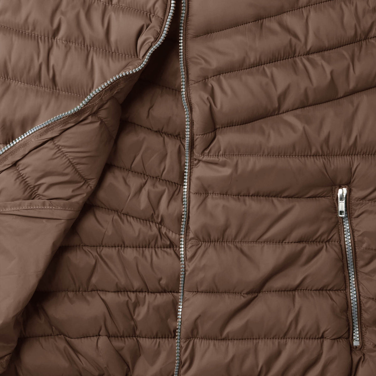 Men’s Ultra Light Hooded Puffer Vest in vest_mens vest_vest hoodie_mens hooded vest_puffy vest_vest jacket_mens vest jacket_winter vest_hooded down vest_Brown - Hat and Beyond blan