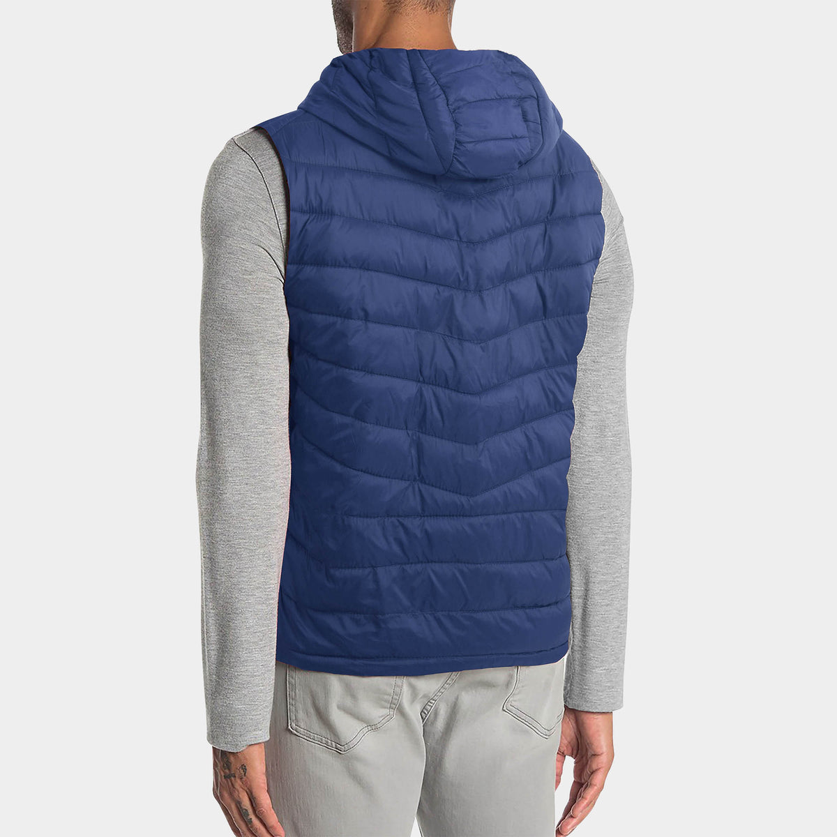 Men’s Ultra Light Hooded Puffer Vest in vest_mens vest_vest hoodie_mens hooded vest_puffy vest_vest jacket_mens vest jacket_winter vest_hooded down vest_Royal Blue - Hat and Beyond