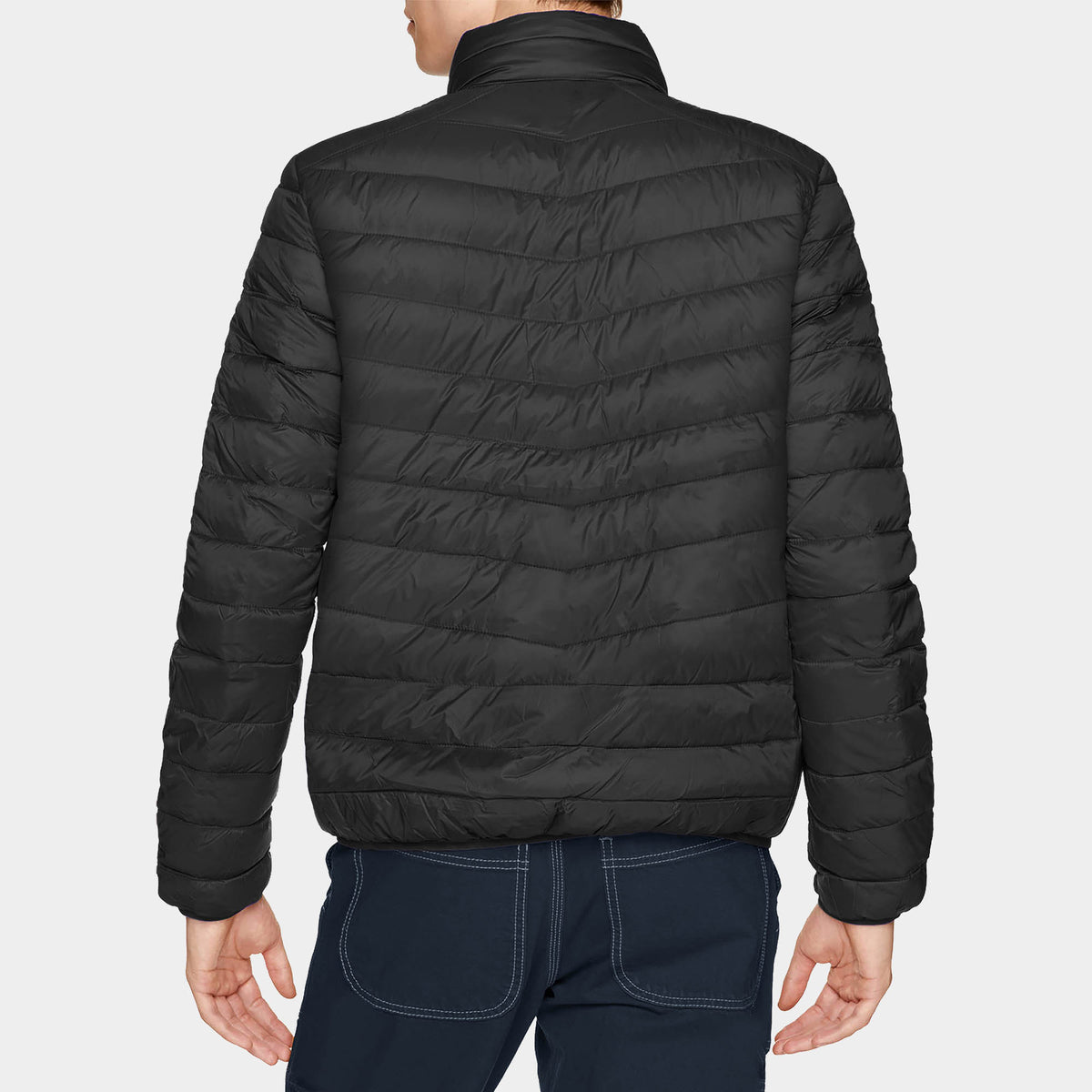 Men’s Ultra Light Puffer Jacket in puffer jacket_mens puffer jacket_bubble jacket_mens down jacket_padded jacket_packable down jacket_best down jacket_Black - Hat and Beyond outerw