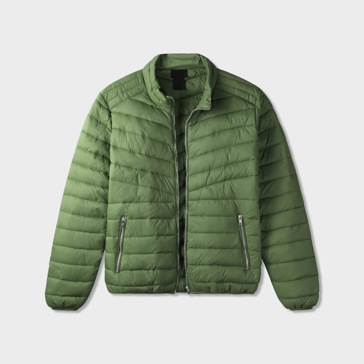 Men’s Ultra Light Puffer Jacket in puffer jacket_mens puffer jacket_bubble jacket_mens down jacket_padded jacket_packable down jacket_best down jacket_Forest Green - Hat and Beyond