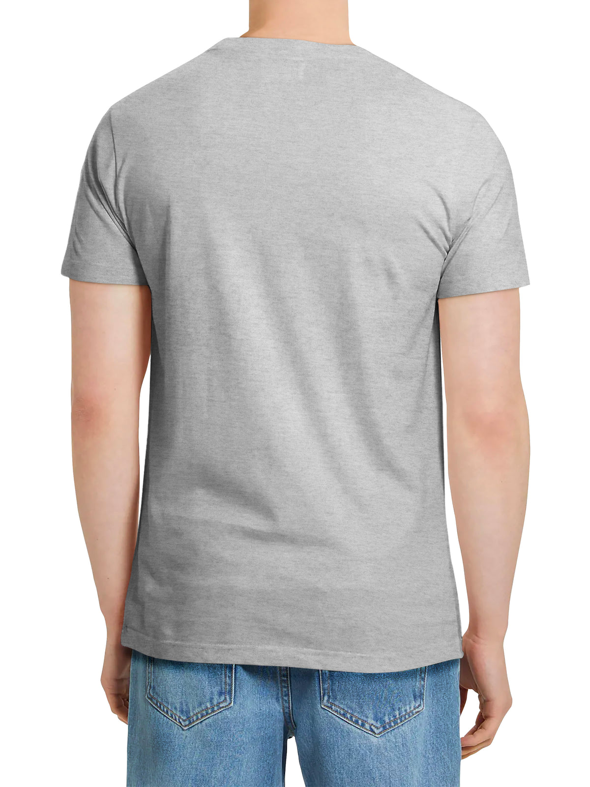 Men’s Lightweight Classic Premium Cotton Short Sleeve Crew Neck T-Shirt in Athletic Heather - Hat and Beyond blank tee