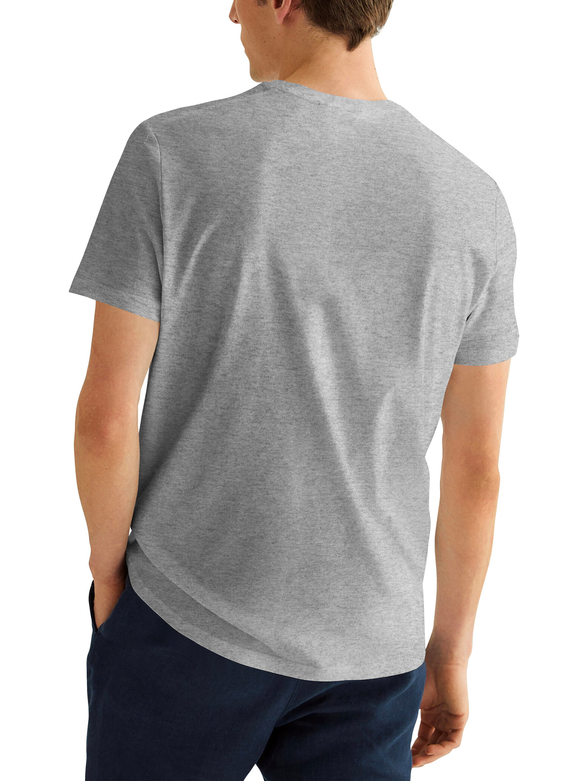 Men’s Quick Dry Moisture Wicking Short Sleeve Crew Neck Athletic T Shirt in Athletic Heather - Hat and Beyond blank tee