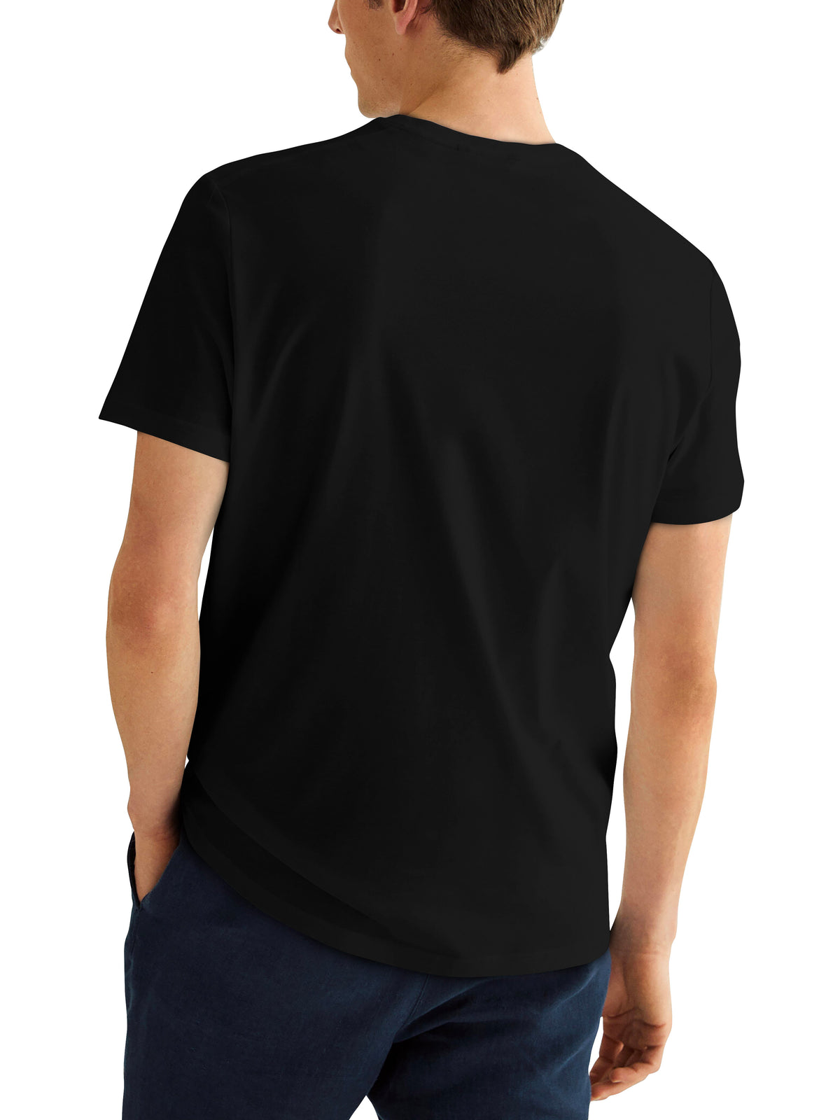 Men’s Quick Dry Moisture Wicking Short Sleeve Crew Neck Athletic T Shirt in Black - Hat and Beyond blank tee