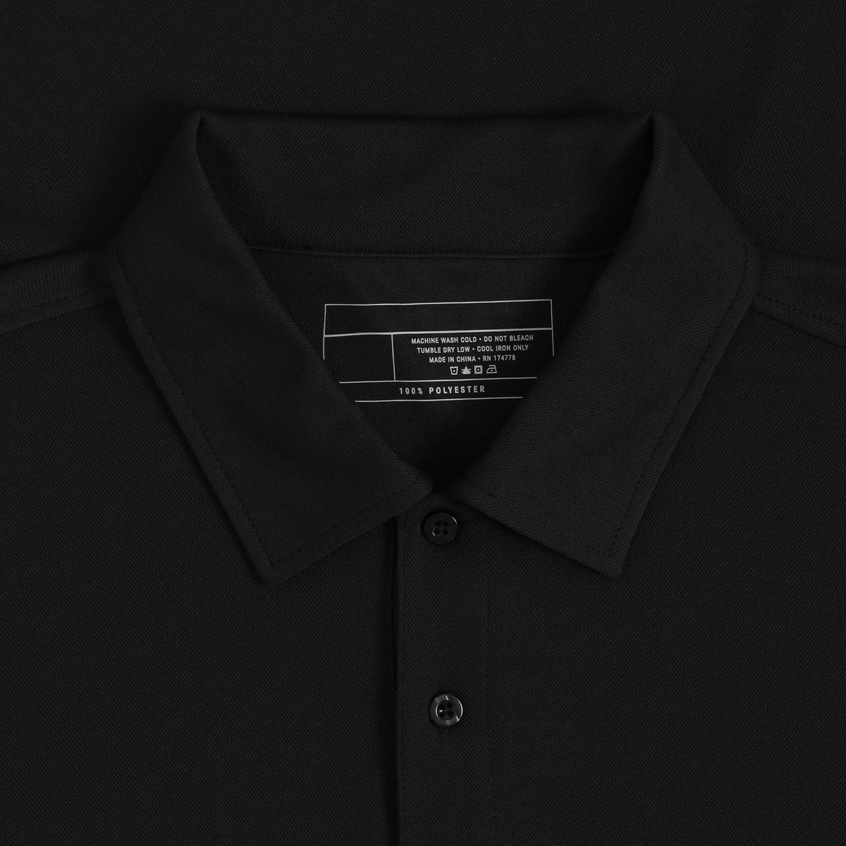 Men’s Premium Quick Dry Polo Collar Shirt Short Sleeve Moisture Wicking Fabric in Black - Hat and Beyond polo shirt