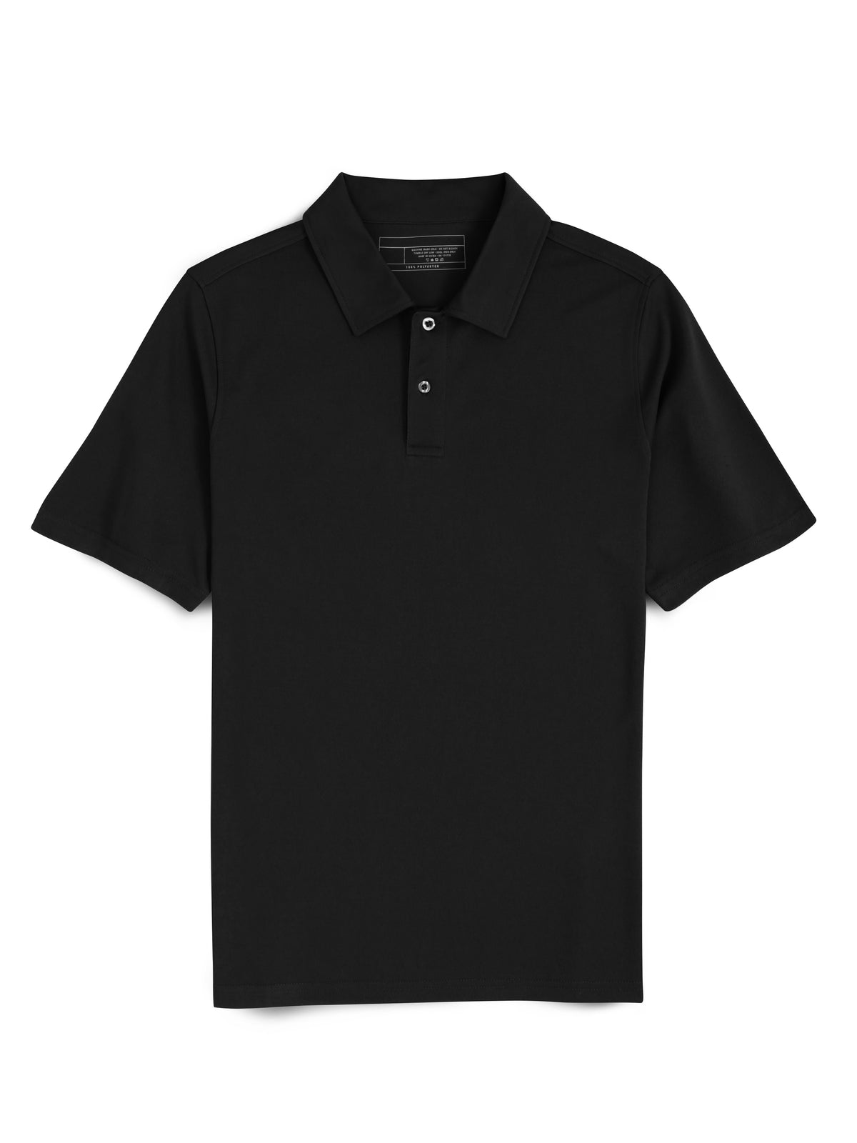 Men’s Premium Quick Dry Polo Collar Shirt Short Sleeve Moisture Wicking Fabric in Black - Hat and Beyond polo shirt