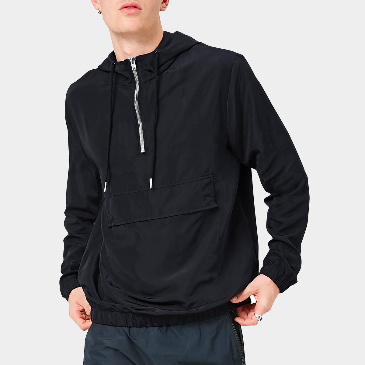 Men’s Half Zip Anorak Jacket in anorak_anoraks_north face fanorak_fanorak_north face anorak_carhartt anorak_anorak windbreaker_waterproof anorak_ski anorak_Navy - Hat and Beyond ou