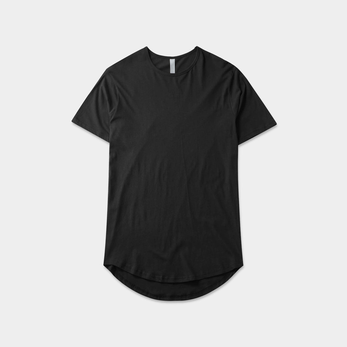 Men’s Longline T-Shirt in Black - Hat and Beyond blank tee