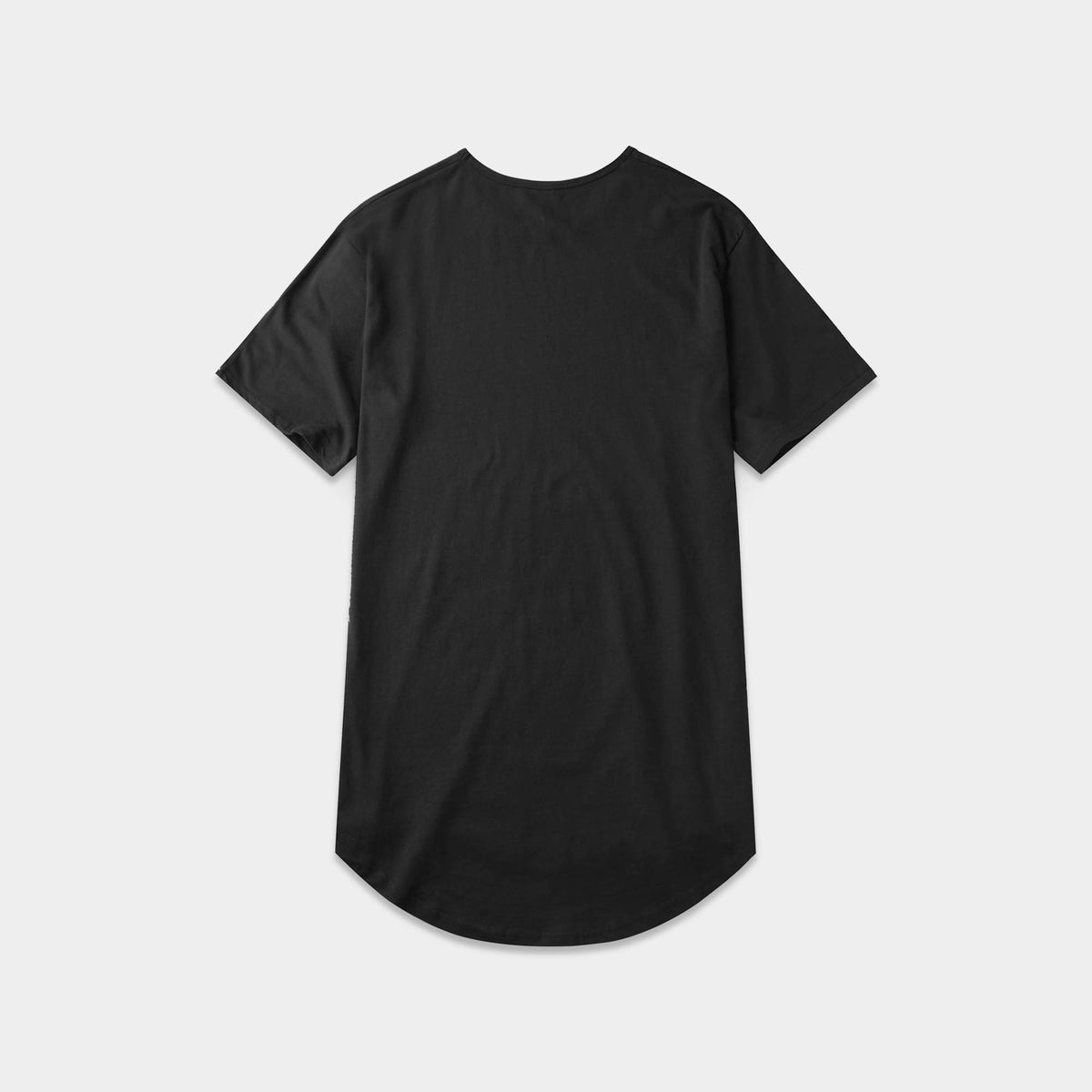 Men’s Longline T-Shirt in Black - Hat and Beyond blank tee
