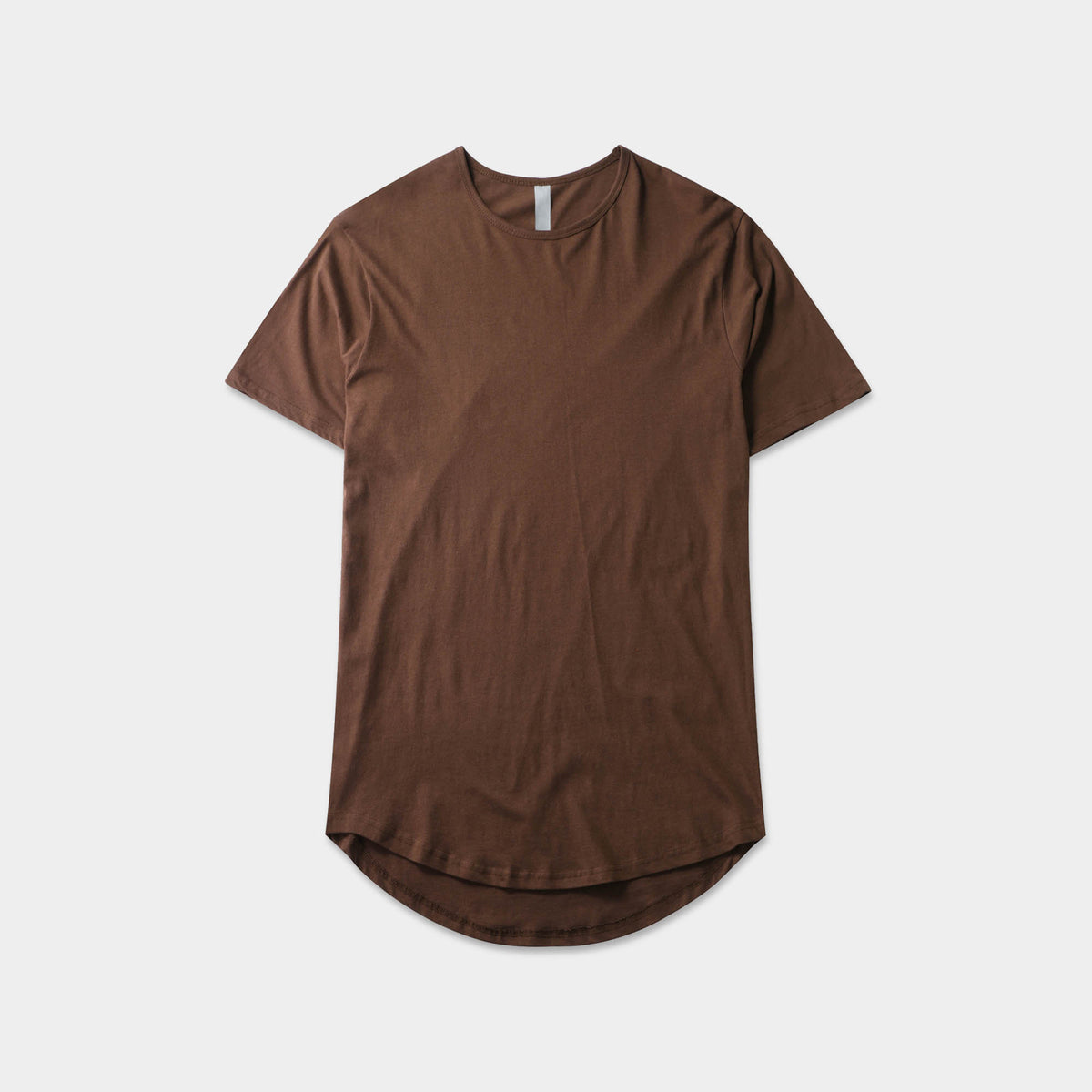 Men’s Longline T-Shirt in Cacao Shell - Hat and Beyond blank tee