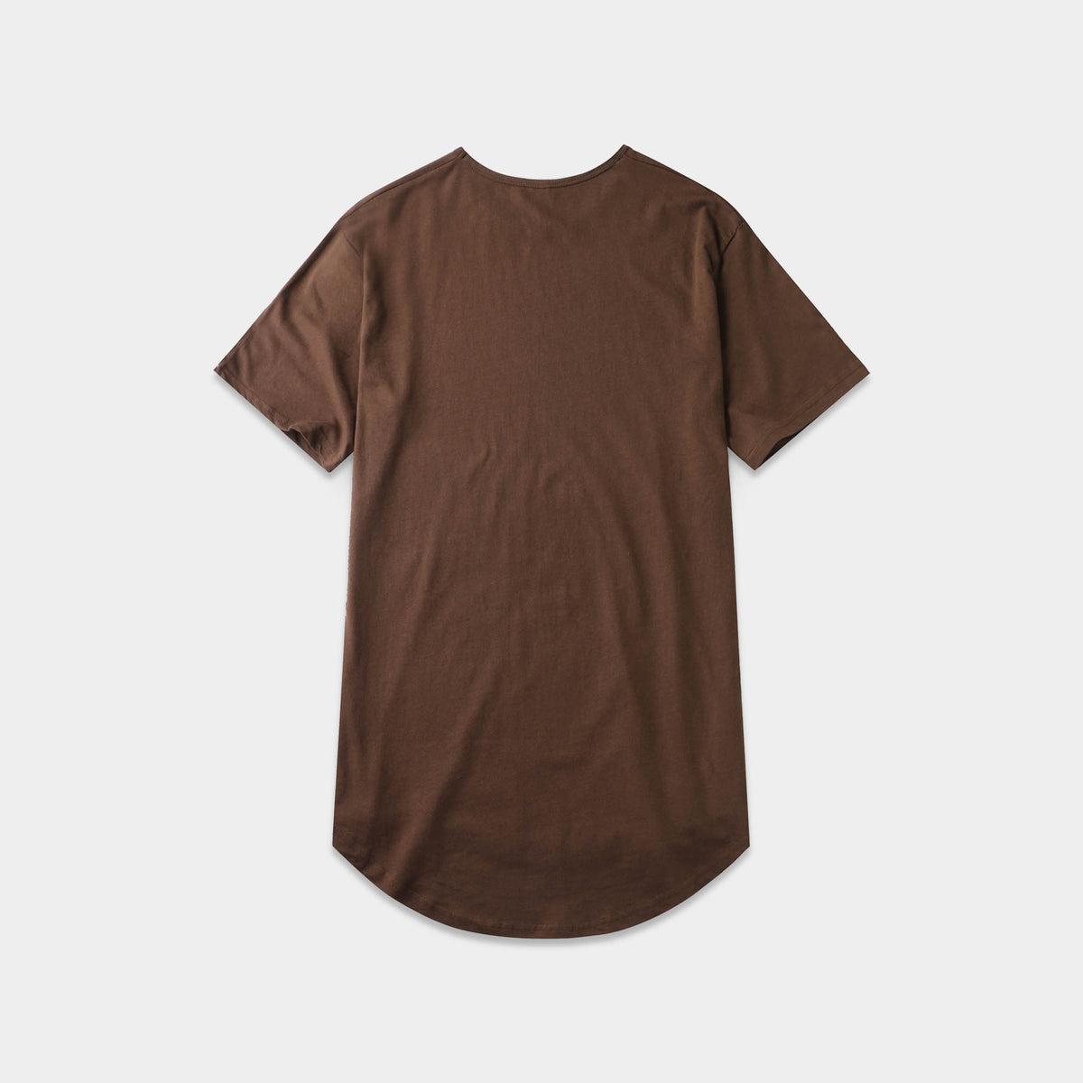 Men’s Longline T-Shirt in Cacao Shell - Hat and Beyond blank tee