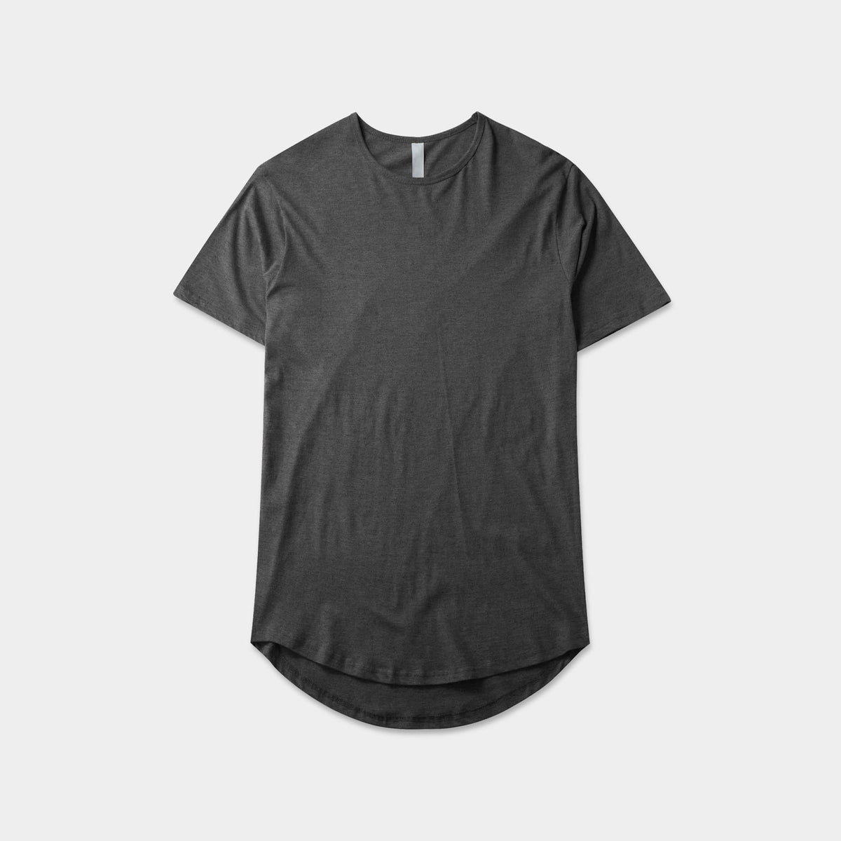 Men’s Longline T-Shirt in Charcoal - Hat and Beyond blank tee