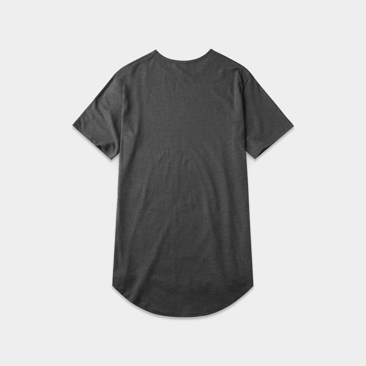Men’s Longline T-Shirt in Charcoal - Hat and Beyond blank tee