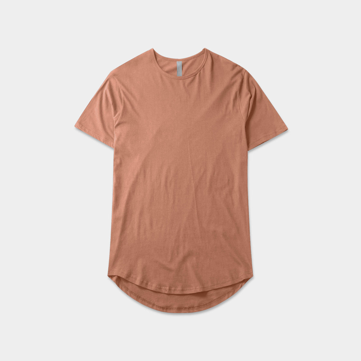 Men’s Longline T-Shirt in Dusty Rose - Hat and Beyond blank tee
