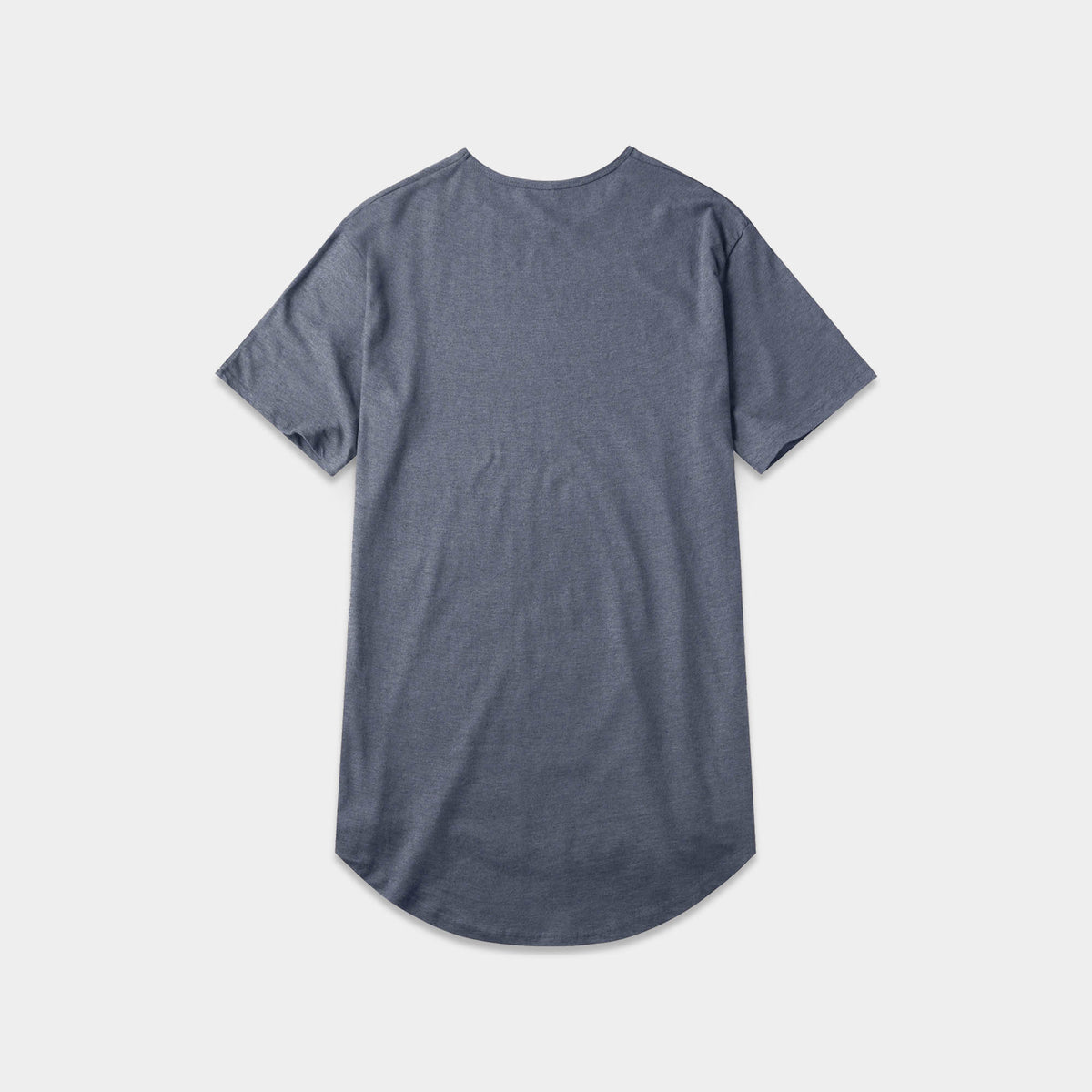 Men’s Longline T-Shirt in Heather Shale Blue - Hat and Beyond blank tee