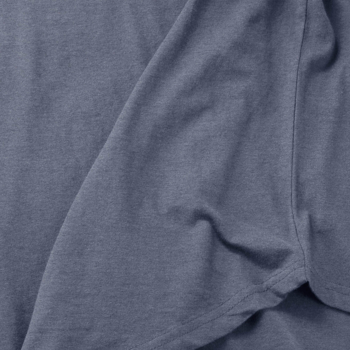 Men’s Longline T-Shirt in Heather Shale Blue - Hat and Beyond blank tee