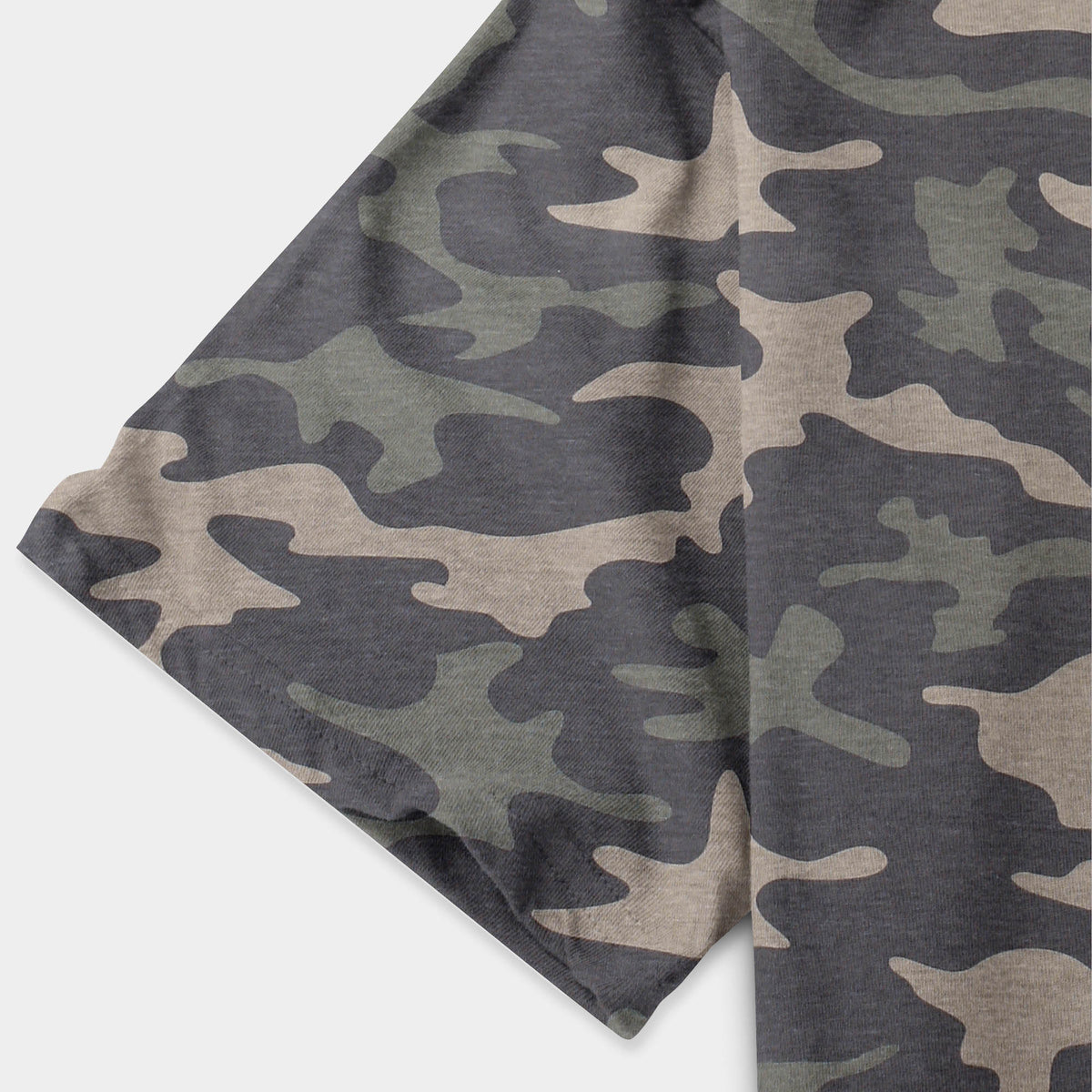 Men’s Longline T-Shirt in Khaki Camo - Hat and Beyond blank tee