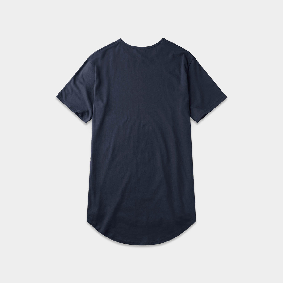 Men’s Longline T-Shirt in Navy - Hat and Beyond blank tee