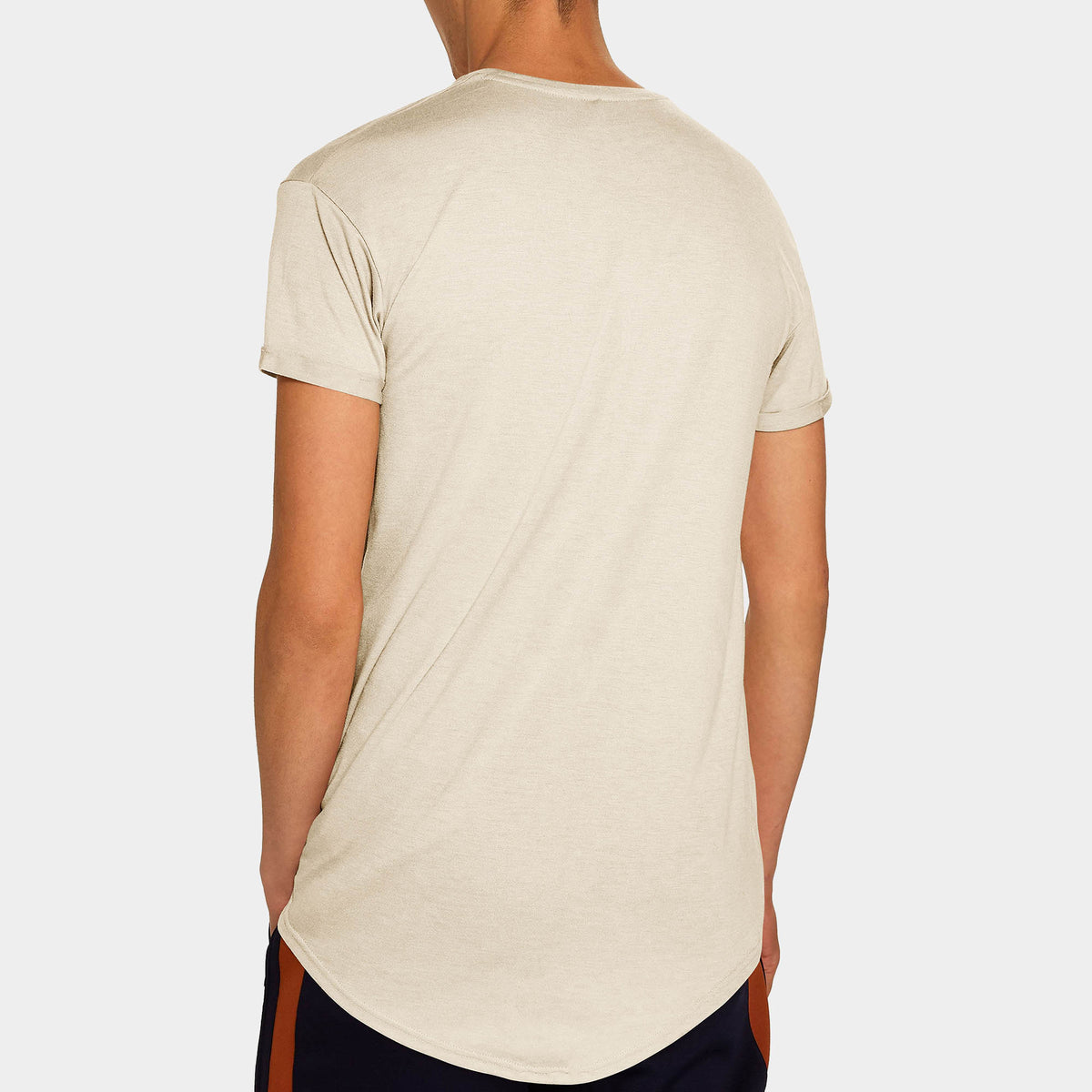 Men’s Longline T-Shirt in Vintage White - Hat and Beyond blank tee