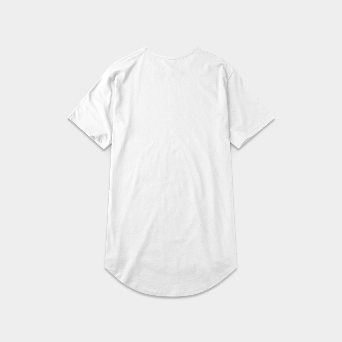 Men’s Longline T-Shirt in White - Hat and Beyond blank tee