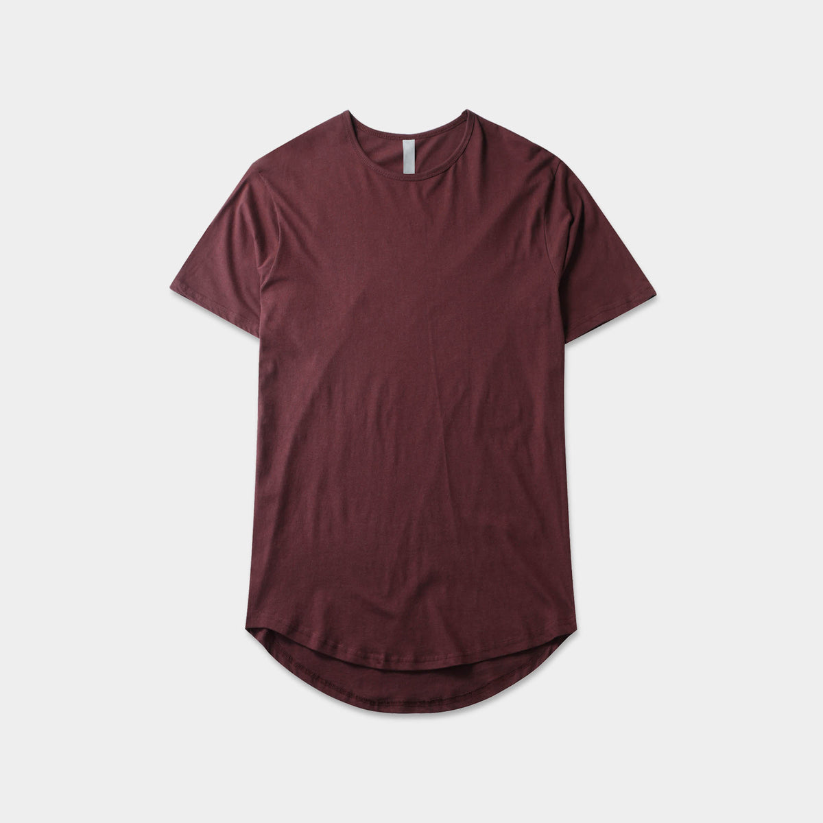 Men’s Longline T-Shirt in Wine - Hat and Beyond blank tee