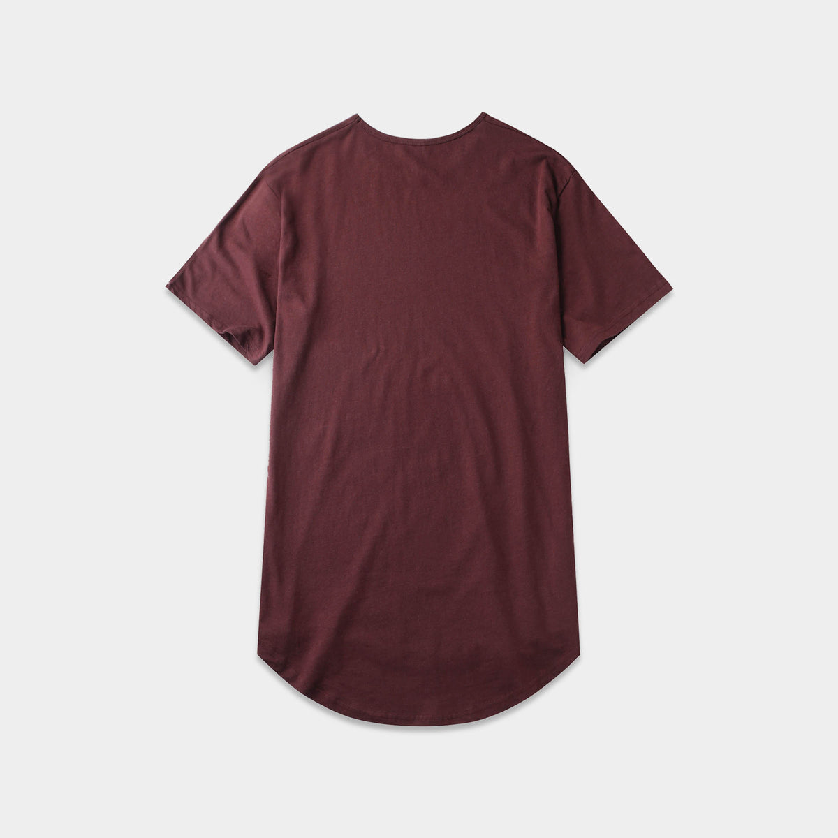 Men’s Longline T-Shirt in Wine - Hat and Beyond blank tee