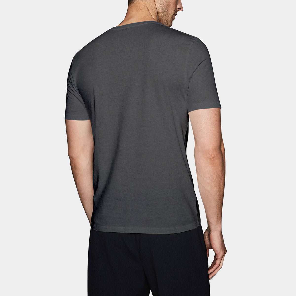 Men’s V-Neck T-Shirt in v neck men_v neck t shirts for men_best v neck t shirts mens_mens deep v neck t shirts_v neck shirt mens_best v neck undershirt_Charcoal - Hat and Beyond bl
