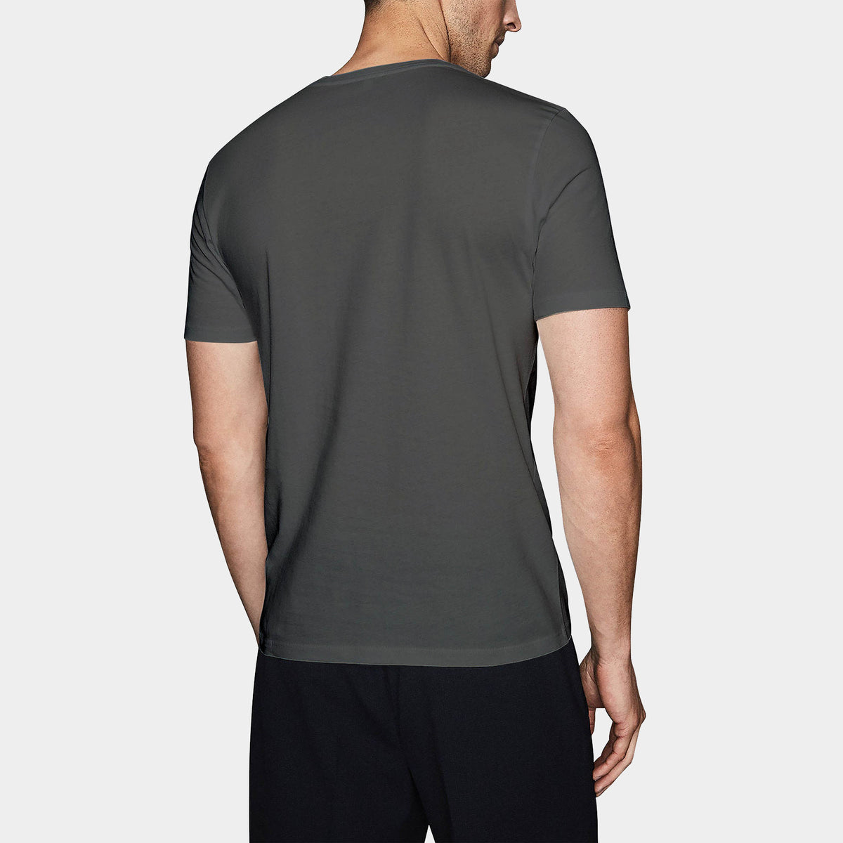 Men’s V-Neck T-Shirt in v neck men_v neck t shirts for men_best v neck t shirts mens_mens deep v neck t shirts_v neck shirt mens_best v neck undershirt_Cool Gray - Hat and Beyond b