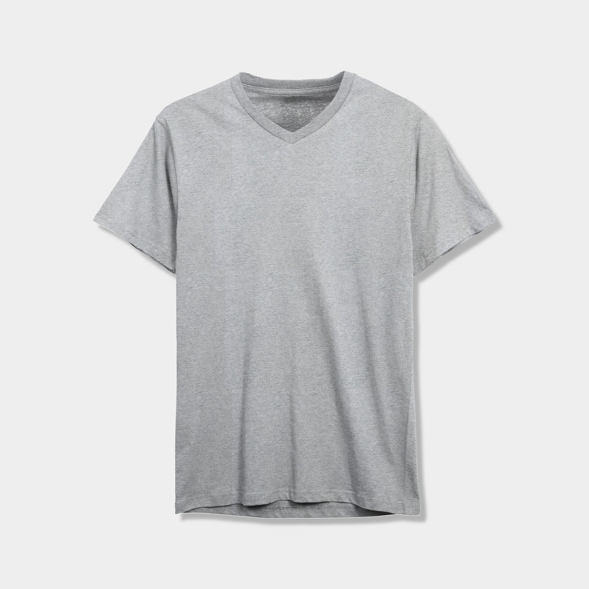 Men’s V-Neck T-Shirt in v neck men_v neck t shirts for men_best v neck t shirts mens_mens deep v neck t shirts_v neck shirt mens_best v neck undershirt_Heather Gray - Hat and Beyon
