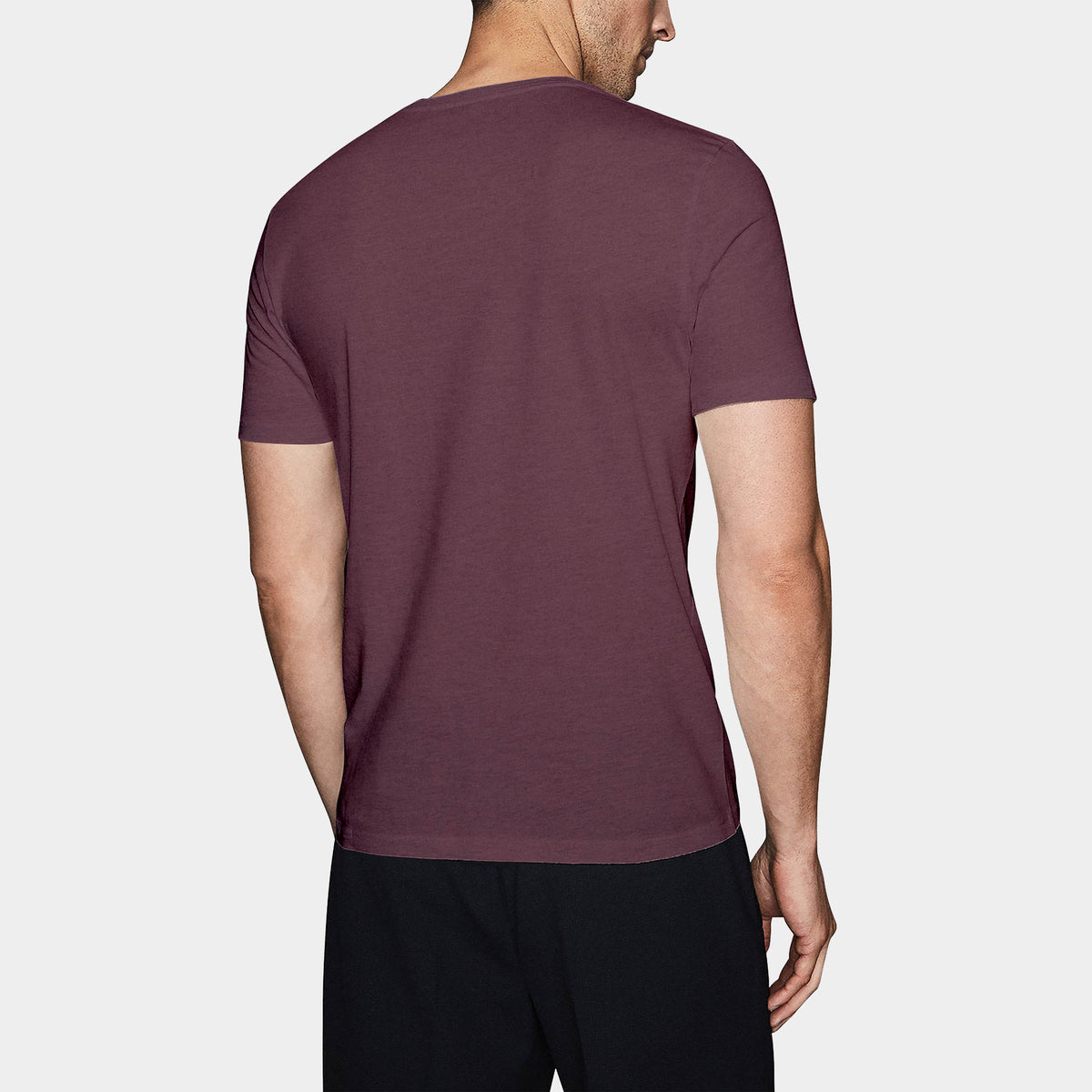 Men’s V-Neck T-Shirt in v neck men_v neck t shirts for men_best v neck t shirts mens_mens deep v neck t shirts_v neck shirt mens_best v neck undershirt_Heather Maroon - Hat and Bey