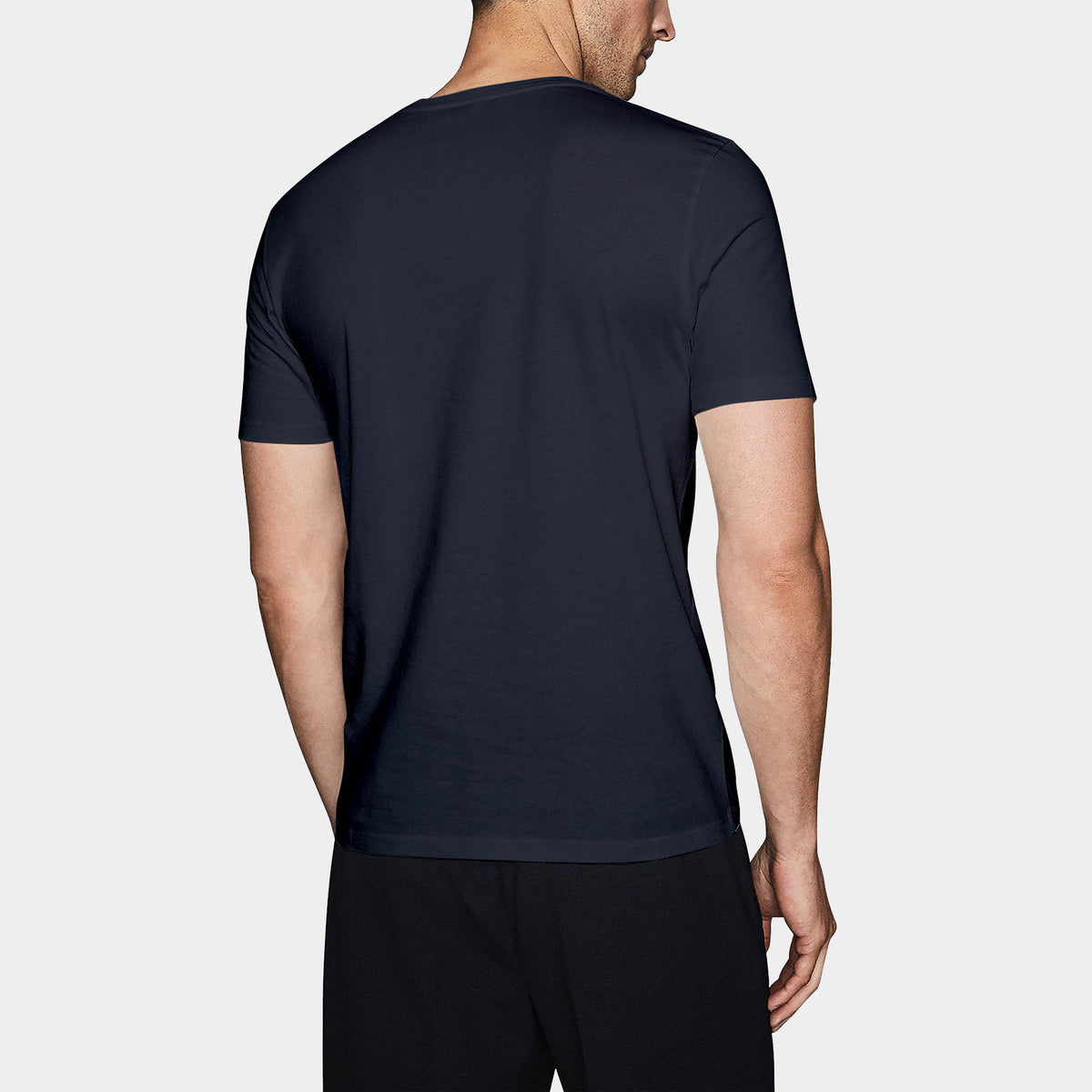 Men’s V-Neck T-Shirt in v neck men_v neck t shirts for men_best v neck t shirts mens_mens deep v neck t shirts_v neck shirt mens_best v neck undershirt_Navy - Hat and Beyond blank 