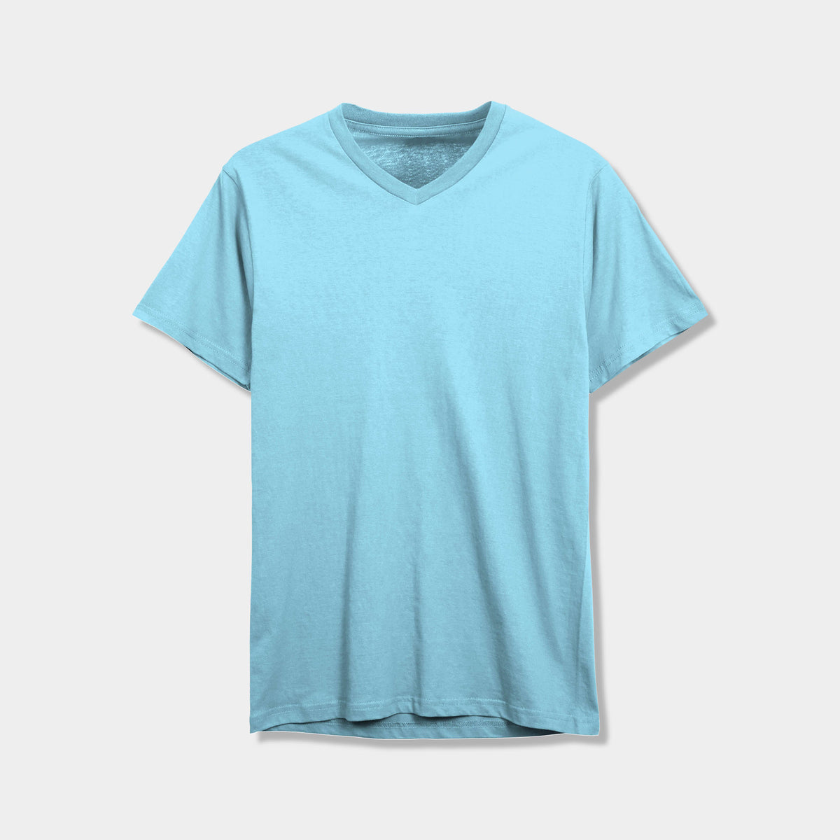 Men’s V-Neck T-Shirt in v neck men_v neck t shirts for men_best v neck t shirts mens_mens deep v neck t shirts_v neck shirt mens_best v neck undershirt_Pacific Blue - Hat and Beyon