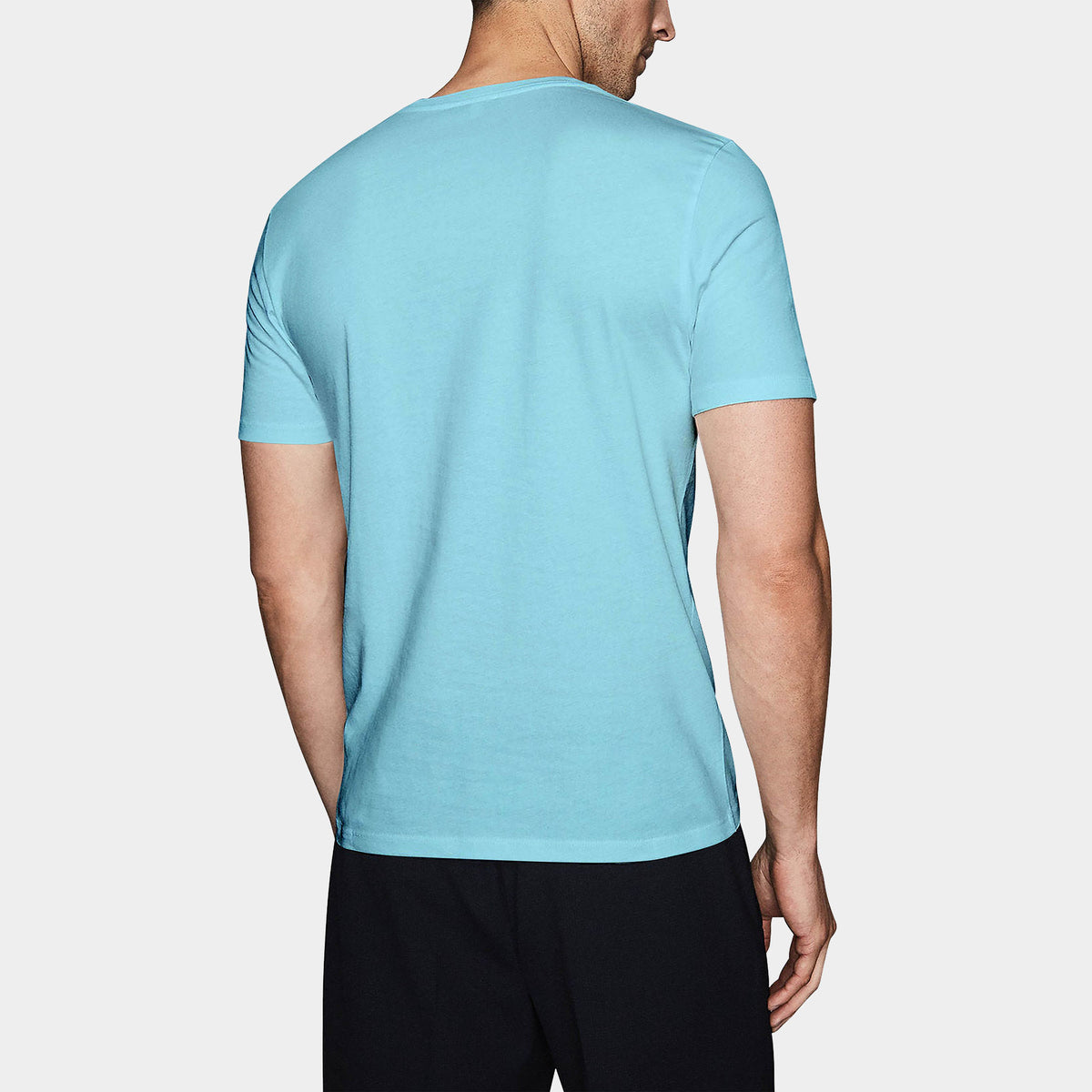 Men’s V-Neck T-Shirt in v neck men_v neck t shirts for men_best v neck t shirts mens_mens deep v neck t shirts_v neck shirt mens_best v neck undershirt_Pacific Blue - Hat and Beyon