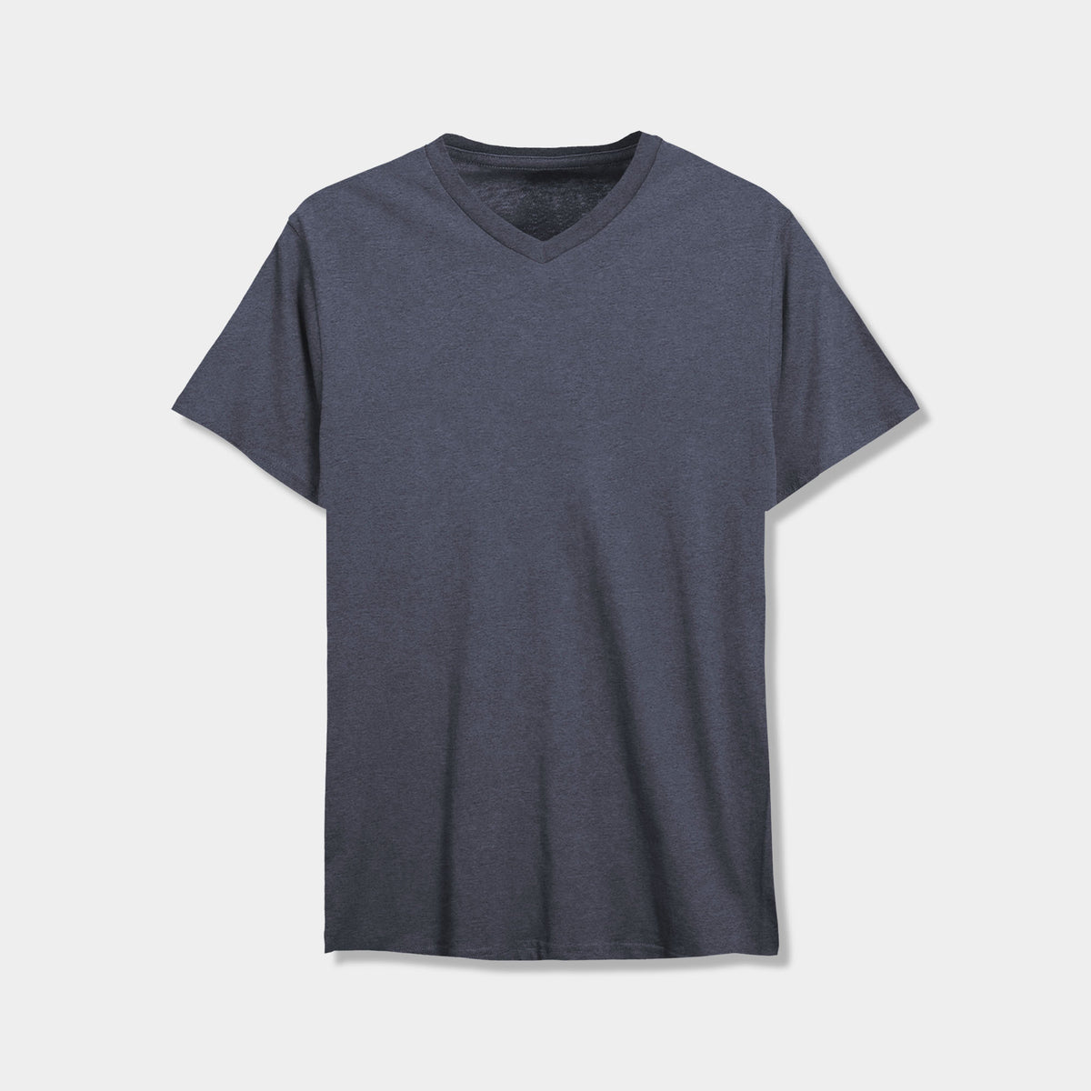 Men’s V-Neck T-Shirt in v neck men_v neck t shirts for men_best v neck t shirts mens_mens deep v neck t shirts_v neck shirt mens_best v neck undershirt_Heather Shale Blue - Hat and