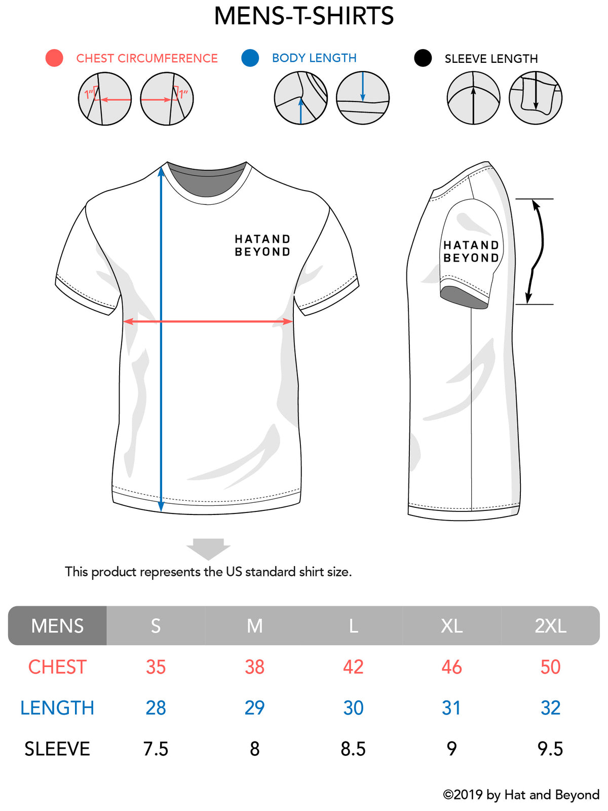 Men’s V-Neck T-Shirt in v neck men_v neck t shirts for men_best v neck t shirts mens_mens deep v neck t shirts_v neck shirt mens_best v neck undershirt_Size Chart - Hat and Beyond 
