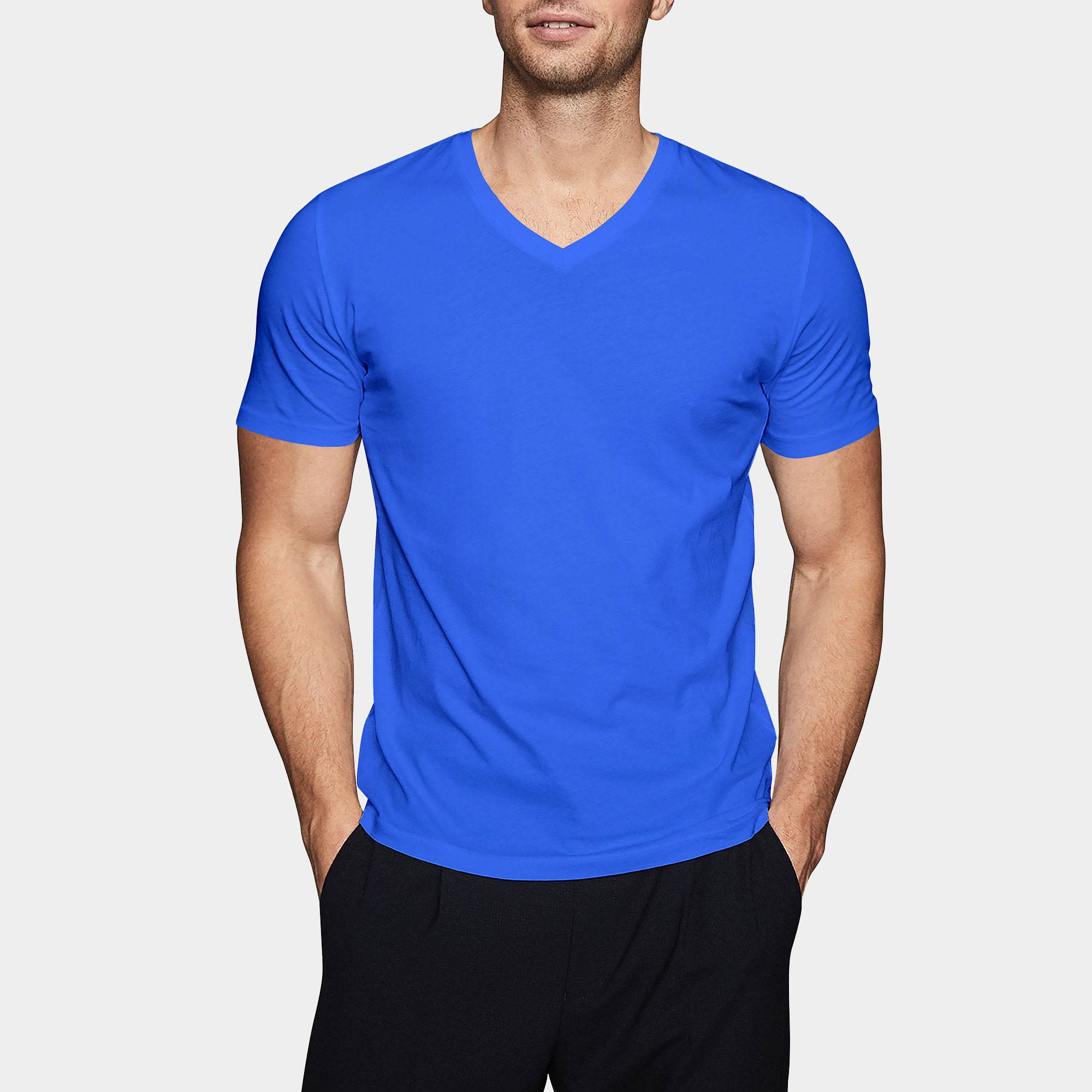 v neck men_v neck t shirts for men_best v neck t shirts mens_mens deep v neck t shirts_v neck shirt mens_best v neck undershirt_Team Royal