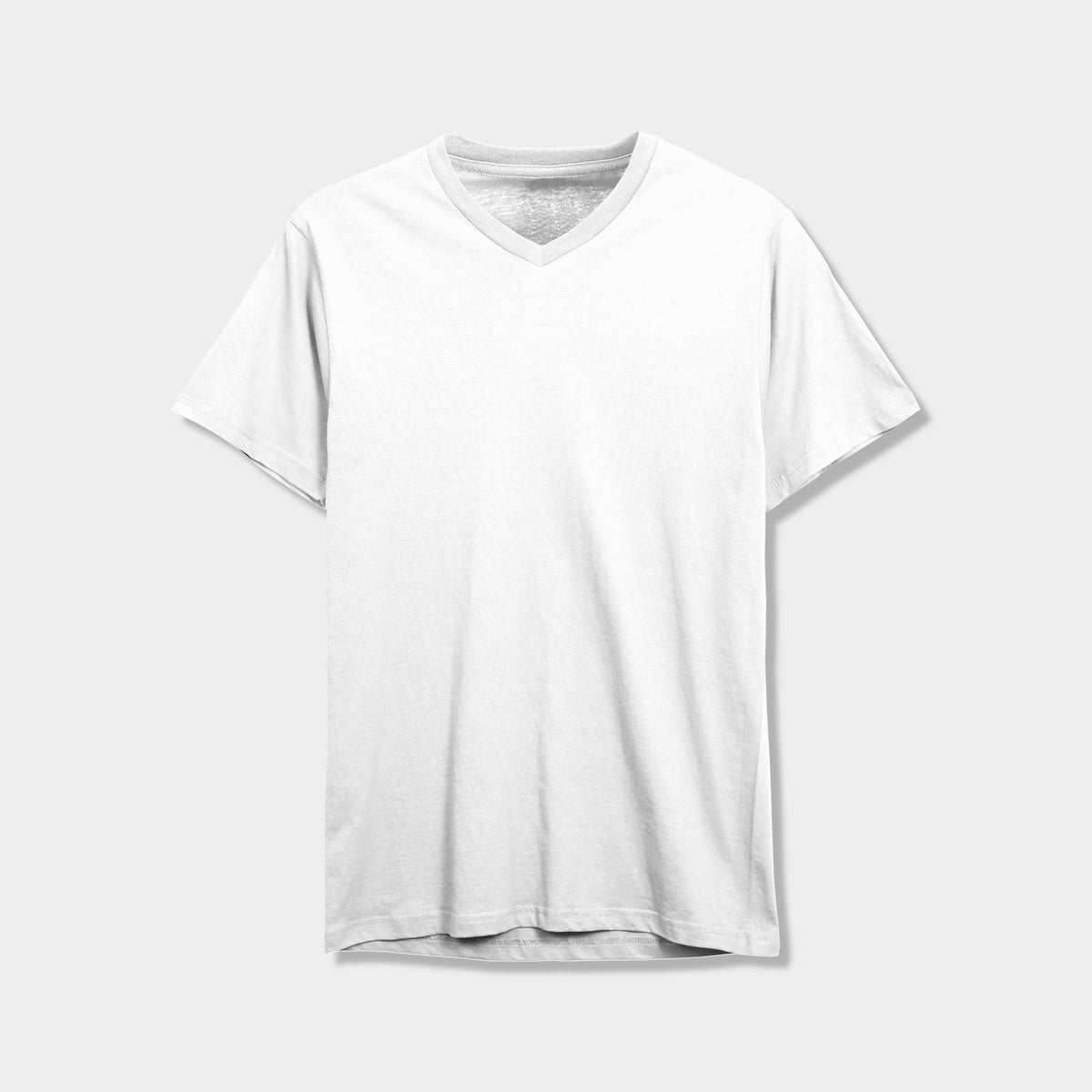 Men’s V-Neck T-Shirt in v neck men_v neck t shirts for men_best v neck t shirts mens_mens deep v neck t shirts_v neck shirt mens_best v neck undershirt_White - Hat and Beyond blank