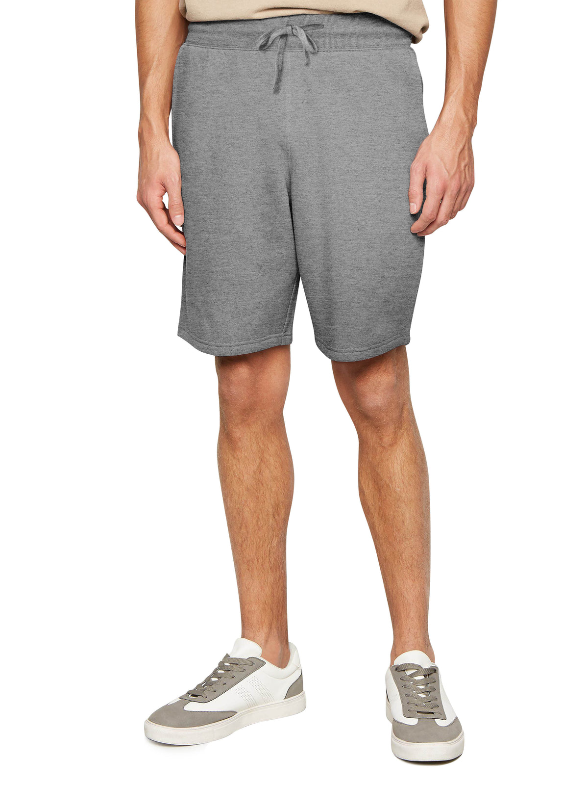 Men’s Premium Sweat Shorts with Elastic Drawstring in Athletic Heather - Hat and Beyond fleece joggers