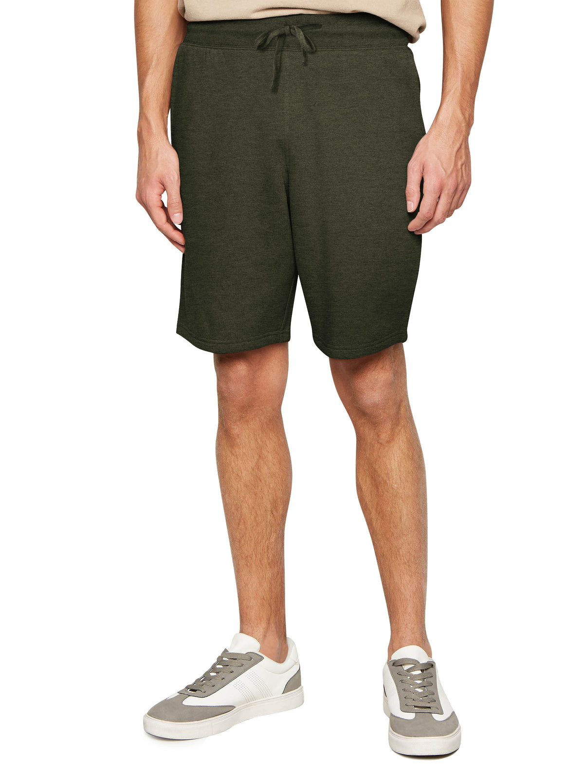 Men’s Premium Sweat Shorts with Elastic Drawstring in Military Green - Hat and Beyond fleece joggers