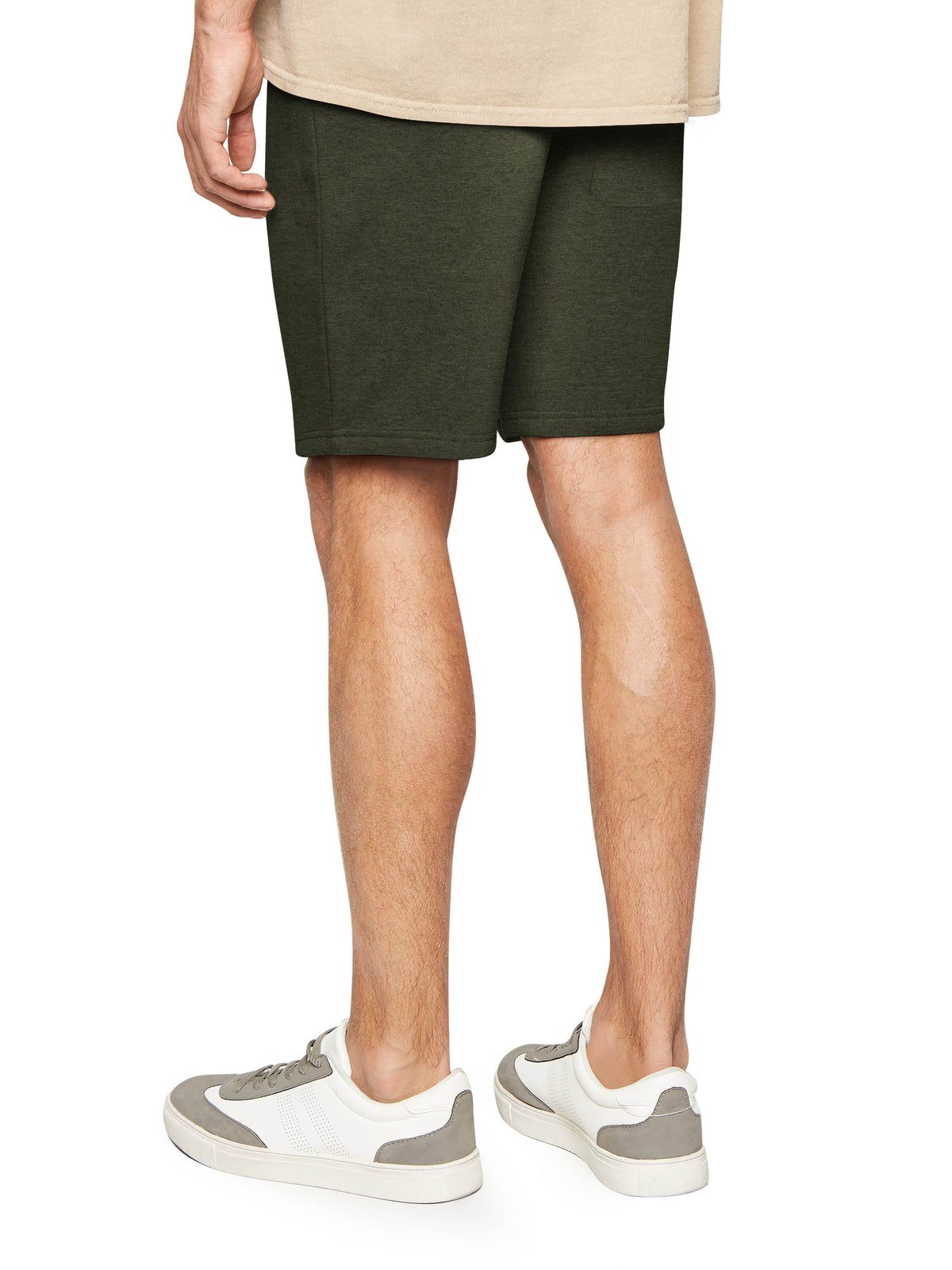 Men’s Premium Sweat Shorts with Elastic Drawstring in Military Green - Hat and Beyond fleece joggers