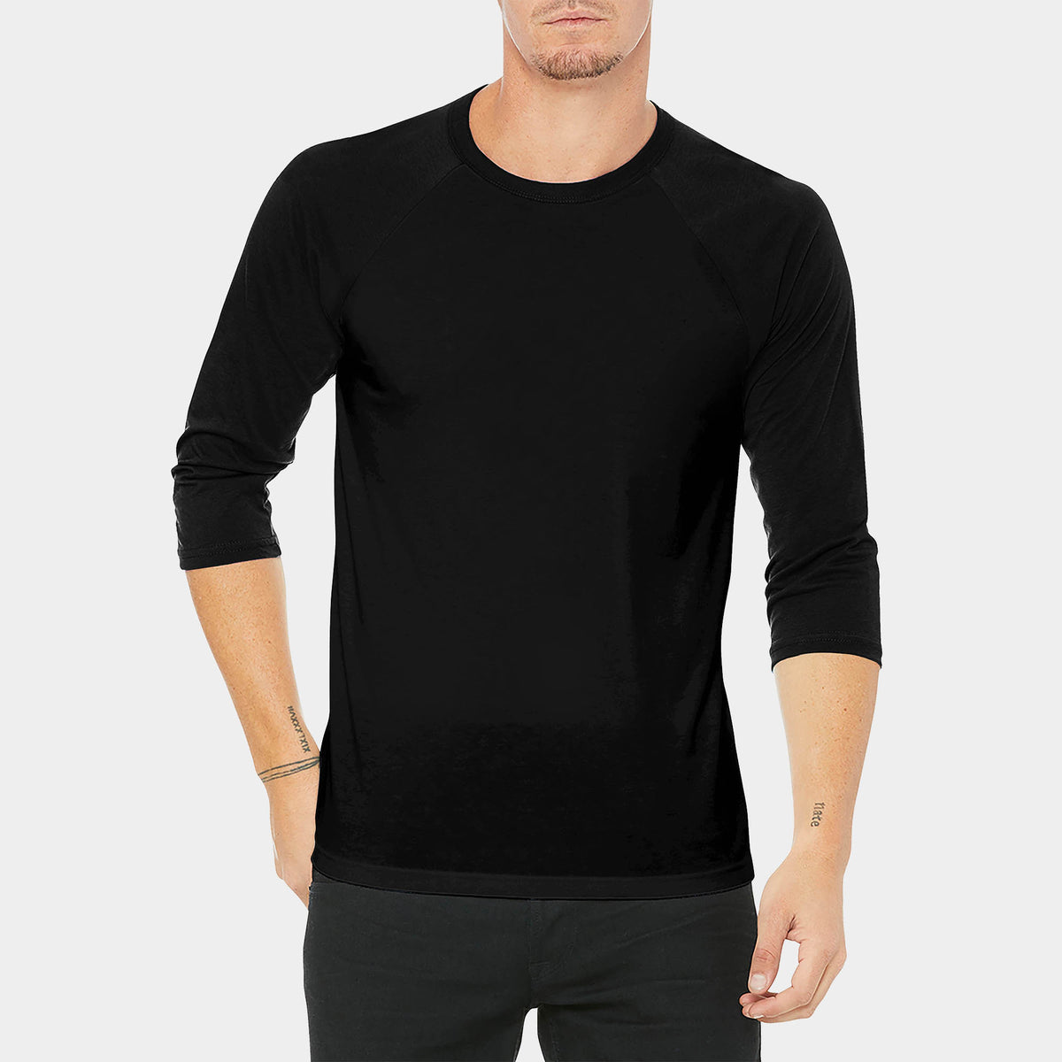Men’s 3/4 Sleeve Baseball Raglan Shirt in baseball tee_baseball tee shirts_raglan tee_softball tee_baseball t_long sleeve baseball tee_ raglan baseball tee_ baseball t shirt mens_ 