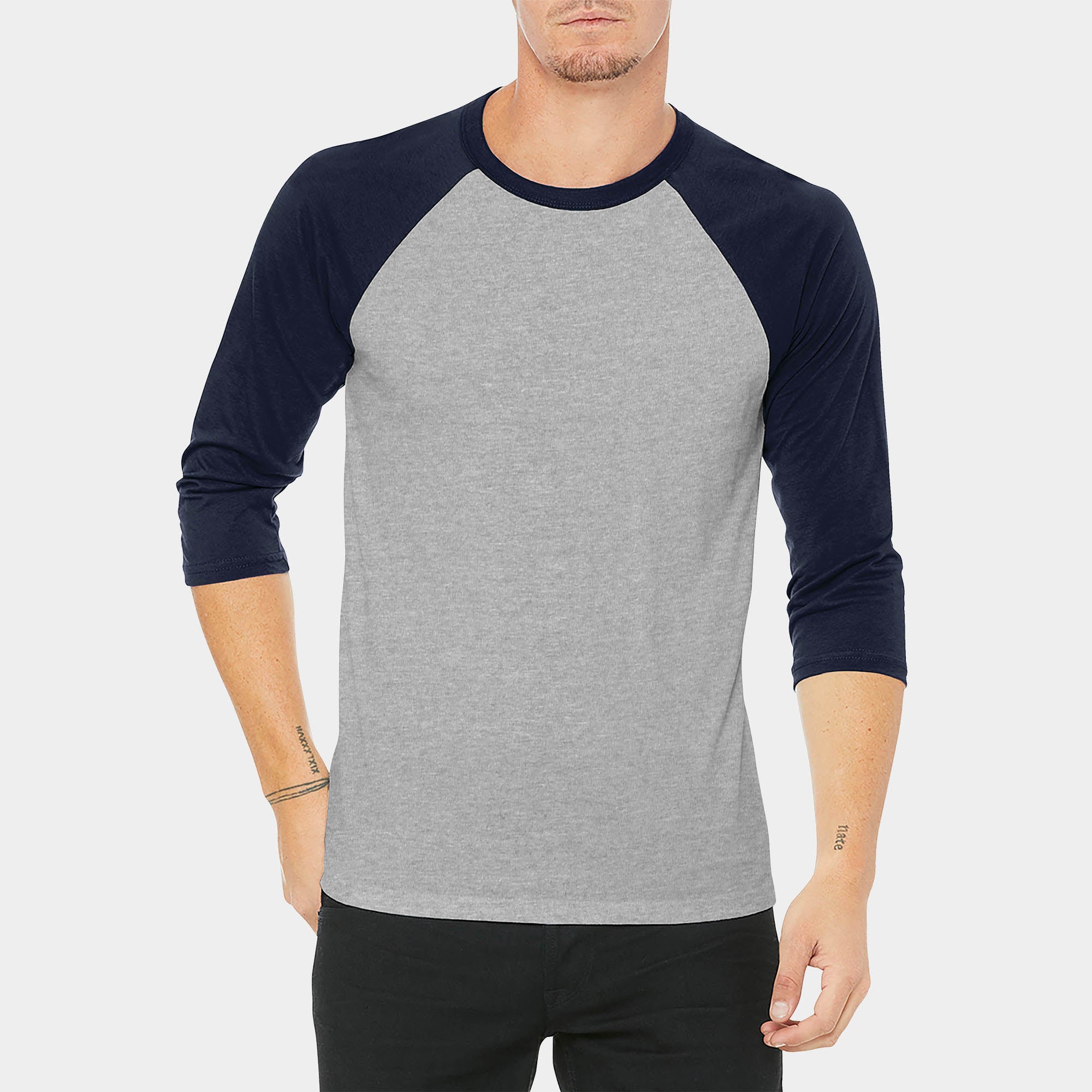 Hat and Beyond Mens Vintage Baseball Raglan 3/4 Sleeve Plain Casual Tee  Basic Active T Shirts, 1hc08_gray/Black, Small : : Clothing, Shoes  & Accessories