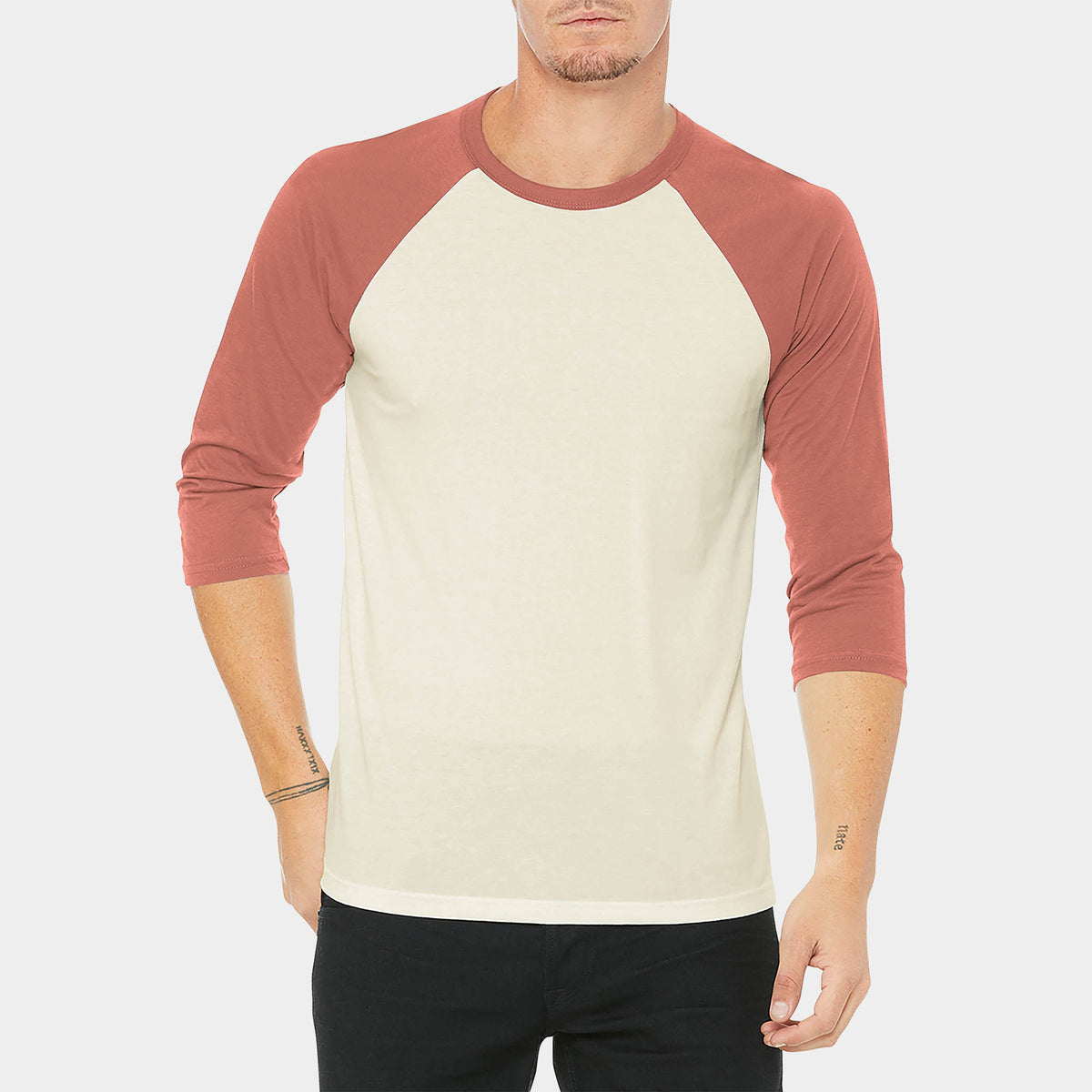 Men’s 3/4 Sleeve Baseball Raglan Shirt in baseball tee_baseball tee shirts_raglan tee_softball tee_baseball t_long sleeve baseball tee_ raglan baseball tee_ baseball t shirt mens_ 