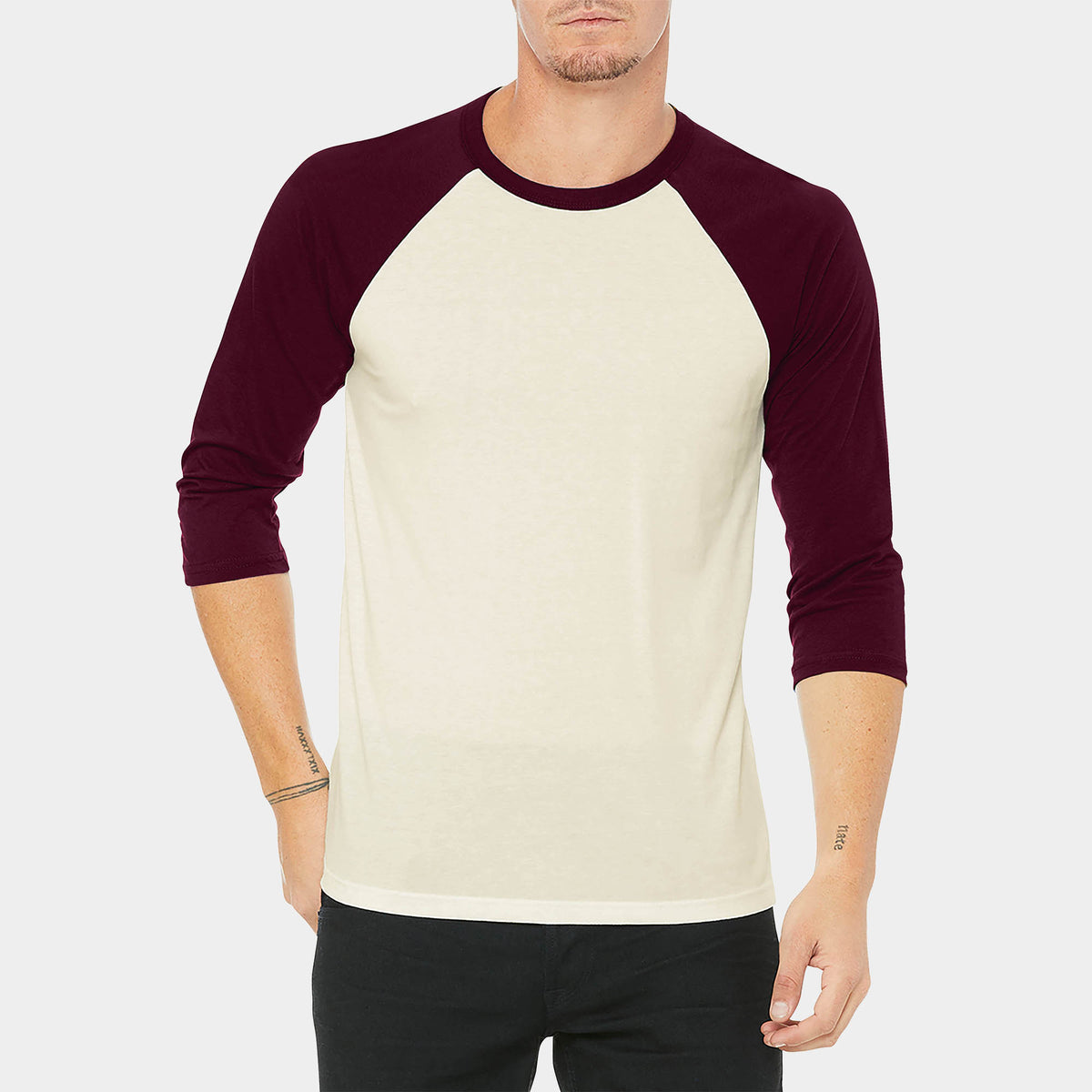 Men’s 3/4 Sleeve Baseball Raglan Shirt in baseball tee_baseball tee shirts_raglan tee_softball tee_baseball t_long sleeve baseball tee_ raglan baseball tee_ baseball t shirt mens_ 