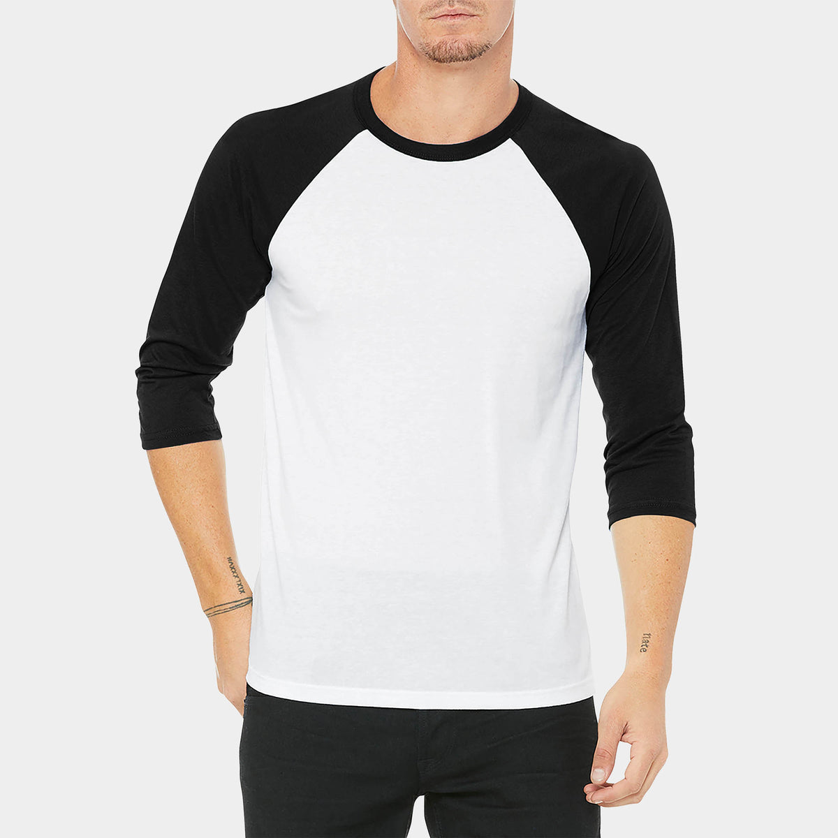 Men’s 3/4 Sleeve Baseball Raglan Shirt in baseball tee_baseball tee shirts_raglan tee_softball tee_baseball t_long sleeve baseball tee_ raglan baseball tee_ baseball t shirt mens_ 