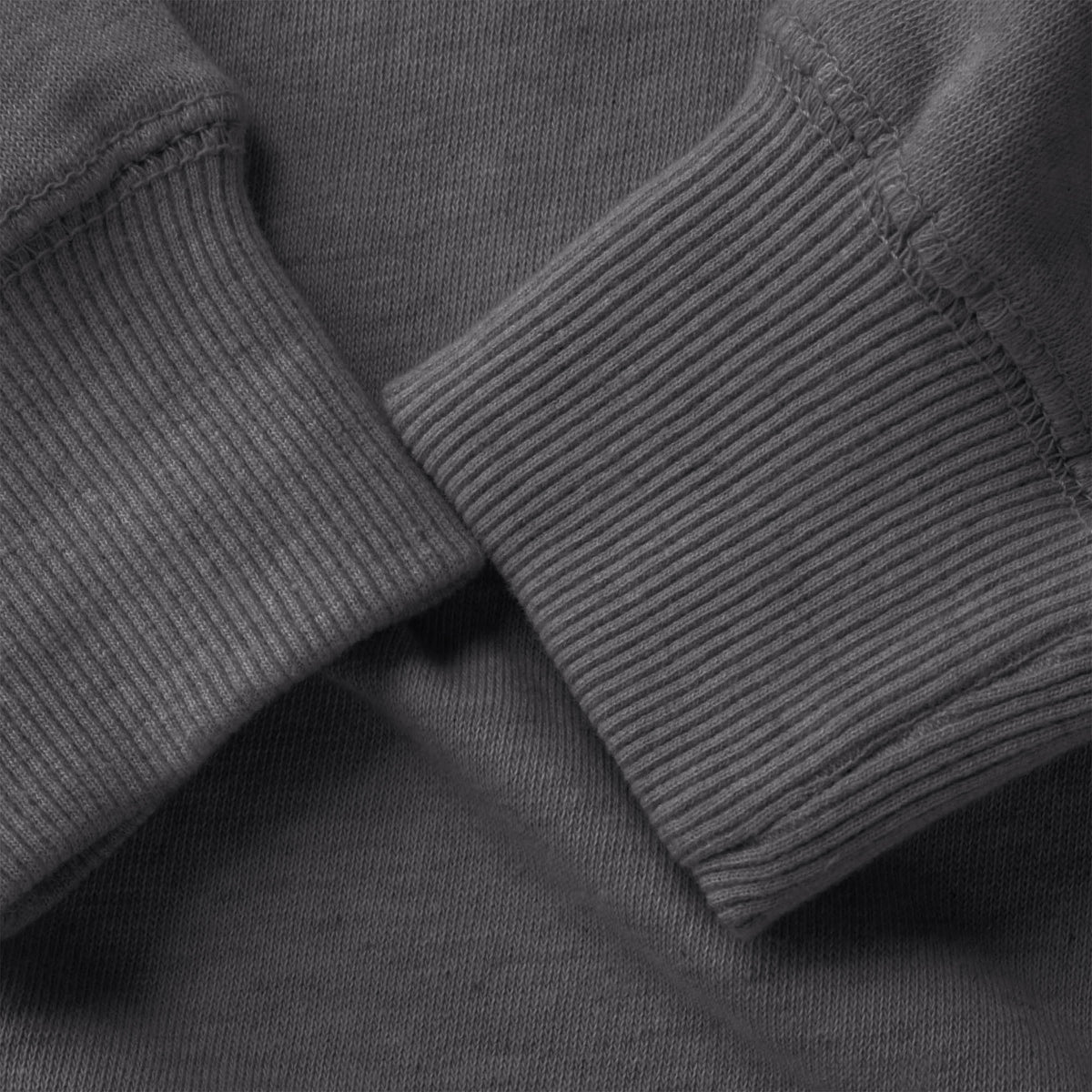 Men’s French Terry Crew Neck Sweater in sweater_cardigan_crew neck sweater_long sweater_mens sweater_cute sweaters_mens cardigan_french terry fabric_french terry_Charcoal - Hat and