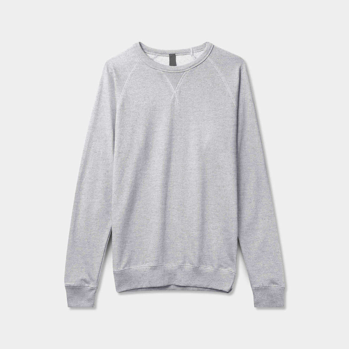 Men’s French Terry Crew Neck Sweater in sweater_cardigan_crew neck sweater_long sweater_mens sweater_cute sweaters_mens cardigan_french terry fabric_french terry_Heather gray - Hat