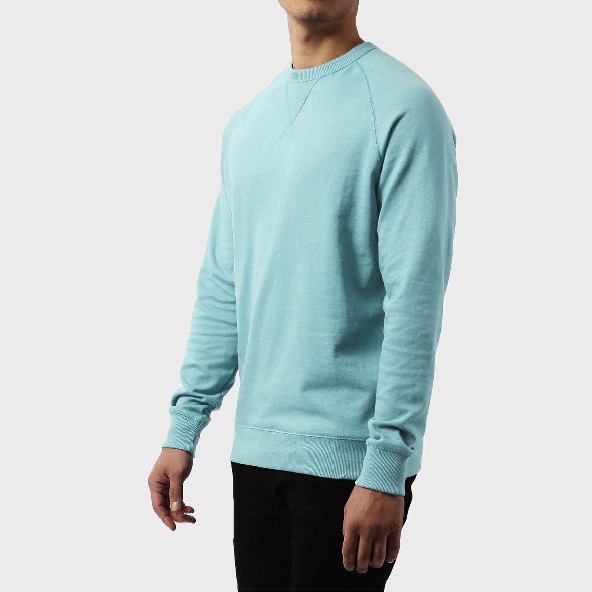 Men’s French Terry Crew Neck Sweater in sweater_cardigan_crew neck sweater_long sweater_mens sweater_cute sweaters_mens cardigan_french terry fabric_french terry_Island Paradise - 