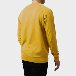 sweater_cardigan_crew neck sweater_long sweater_mens sweater_cute sweaters_mens cardigan_french terry fabric_french terry_Mustard