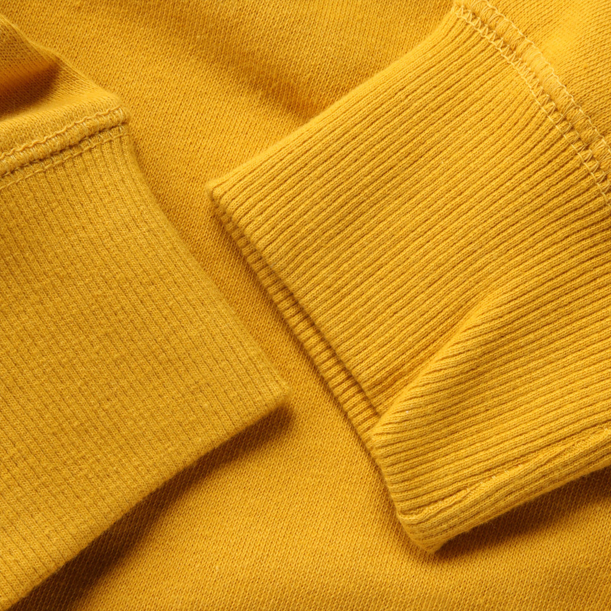 Men’s French Terry Crew Neck Sweater in sweater_cardigan_crew neck sweater_long sweater_mens sweater_cute sweaters_mens cardigan_french terry fabric_french terry_Mustard - Hat and 