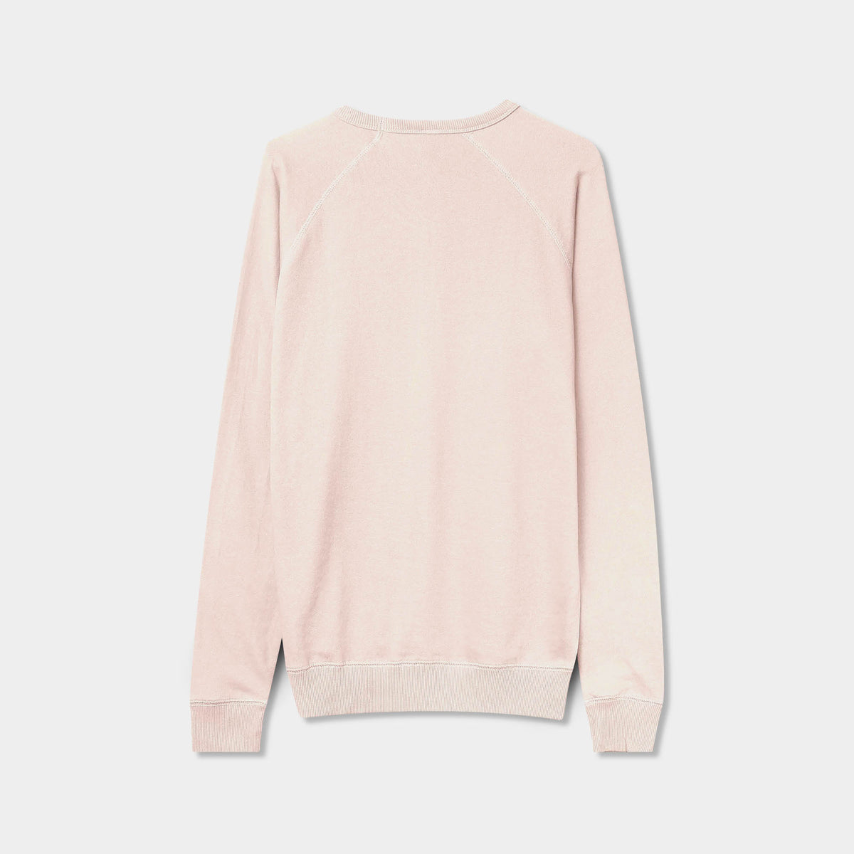 Men’s French Terry Crew Neck Sweater in sweater_cardigan_crew neck sweater_long sweater_mens sweater_cute sweaters_mens cardigan_french terry fabric_french terry_Nude Pink - Hat an